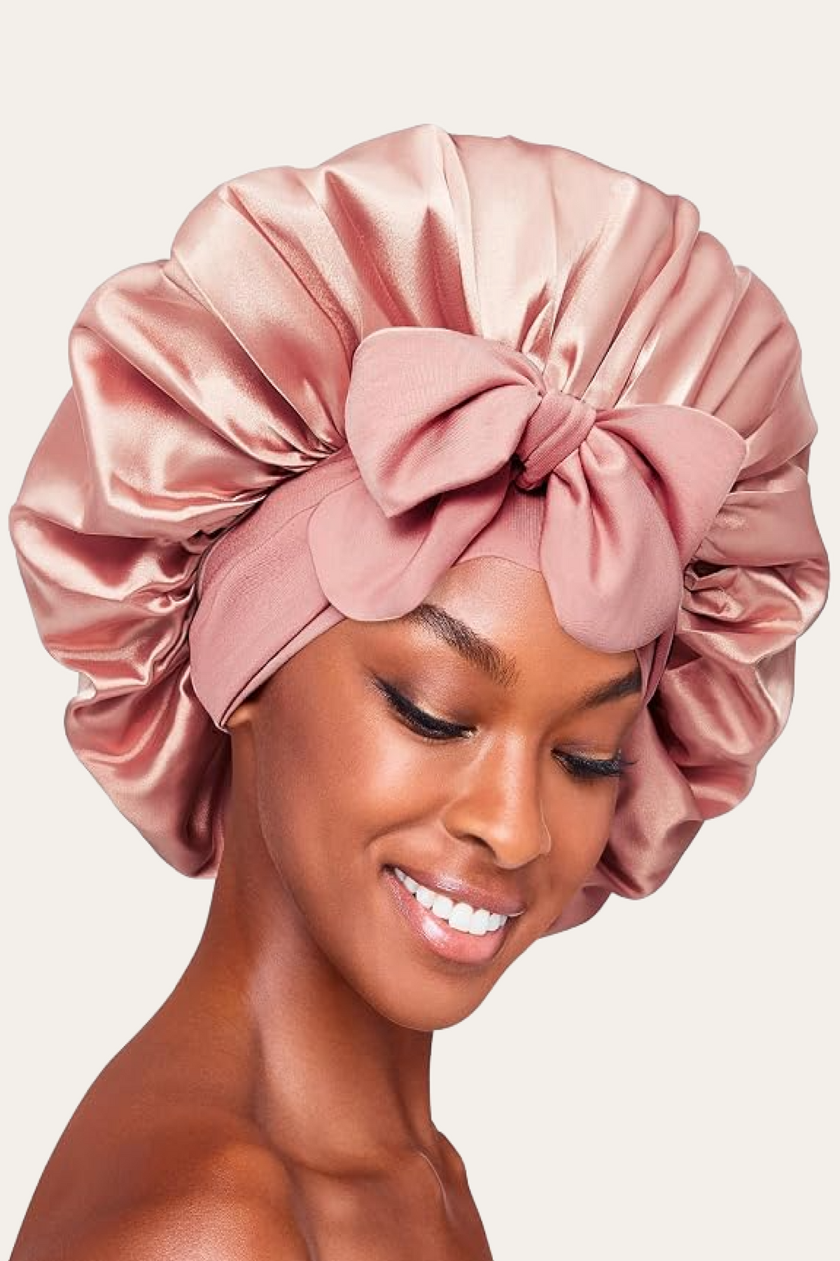 Red by Kiss Satin Tie Bonnet for Sleeping – Adjustable, Anti-Frizz