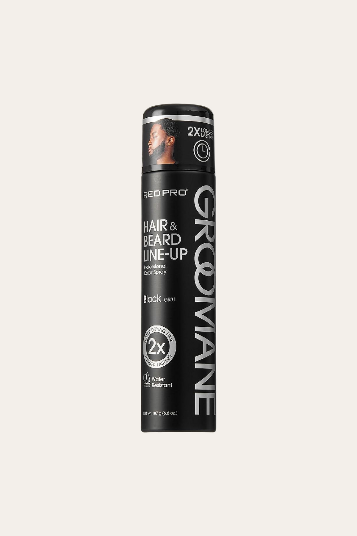 Red Pro Groomane Hair & Beard Lineup Color Spray 6.6 Oz
