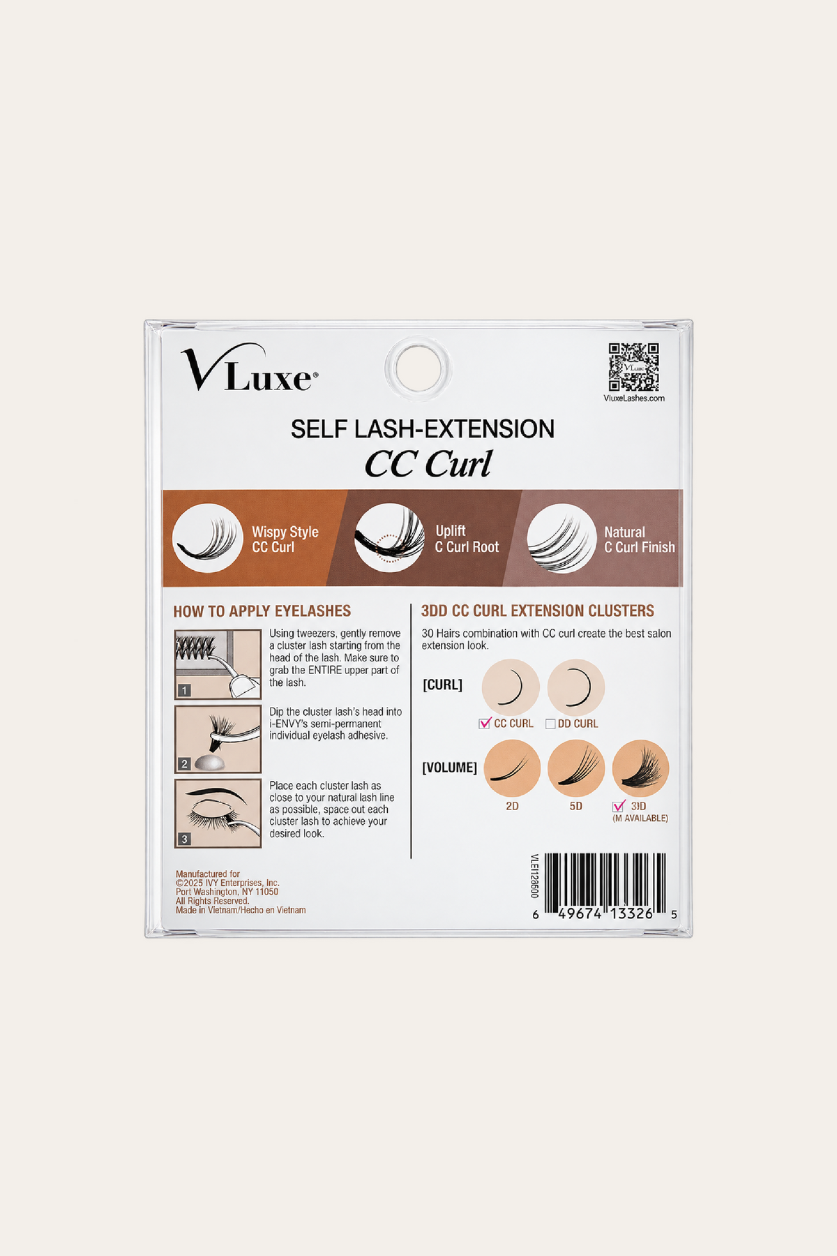 V Luxe by i-Envy CC Curl Lash Cluster Eyelash Extensions - Wispy Medium