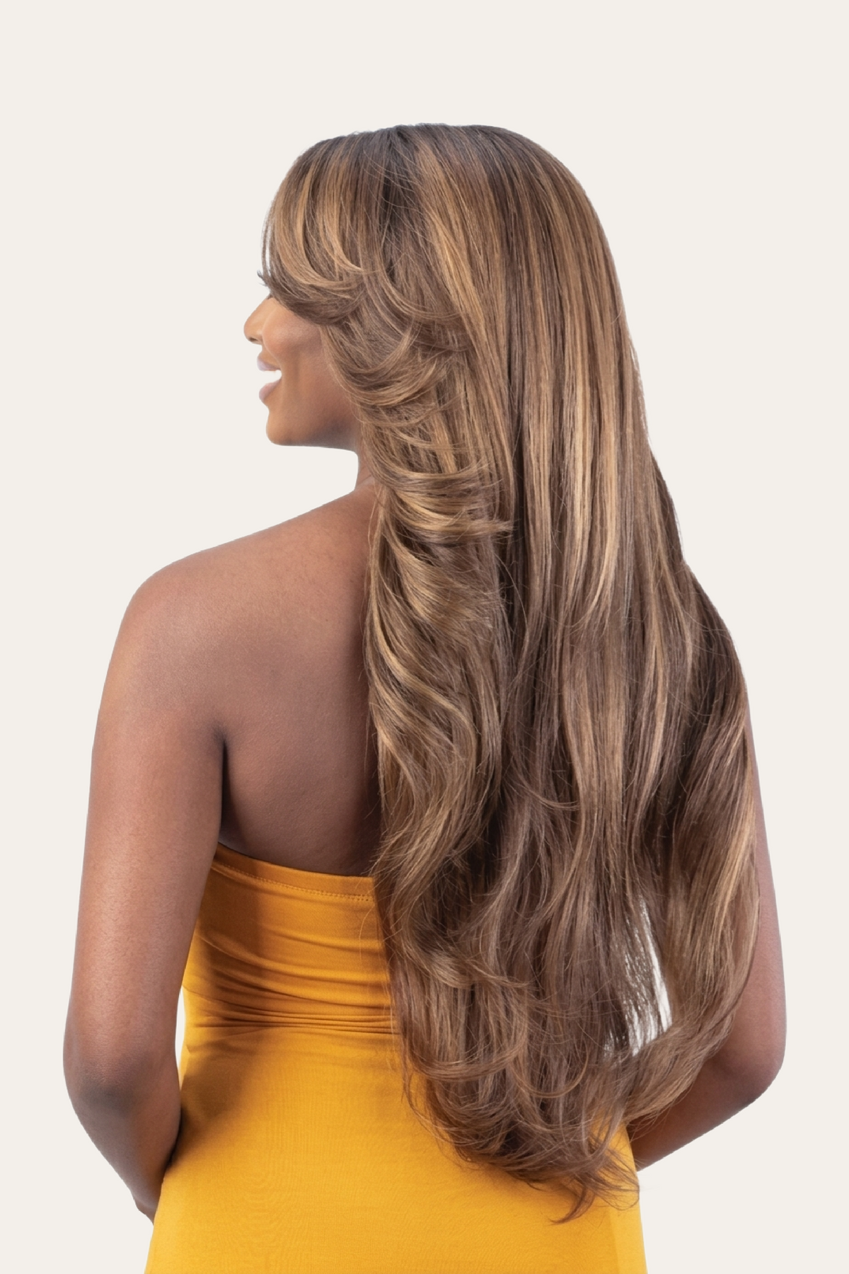 Shake N Go Bombshell Curtain Bang Lace Wig