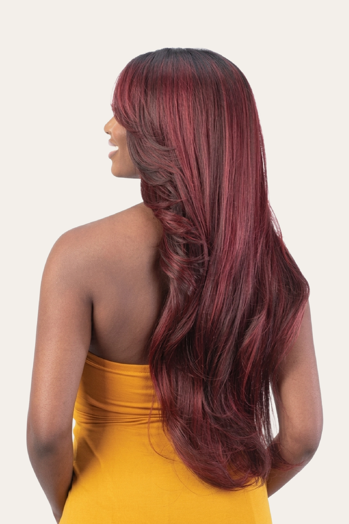 Shake N Go Bombshell Curtain Bang Lace Wig