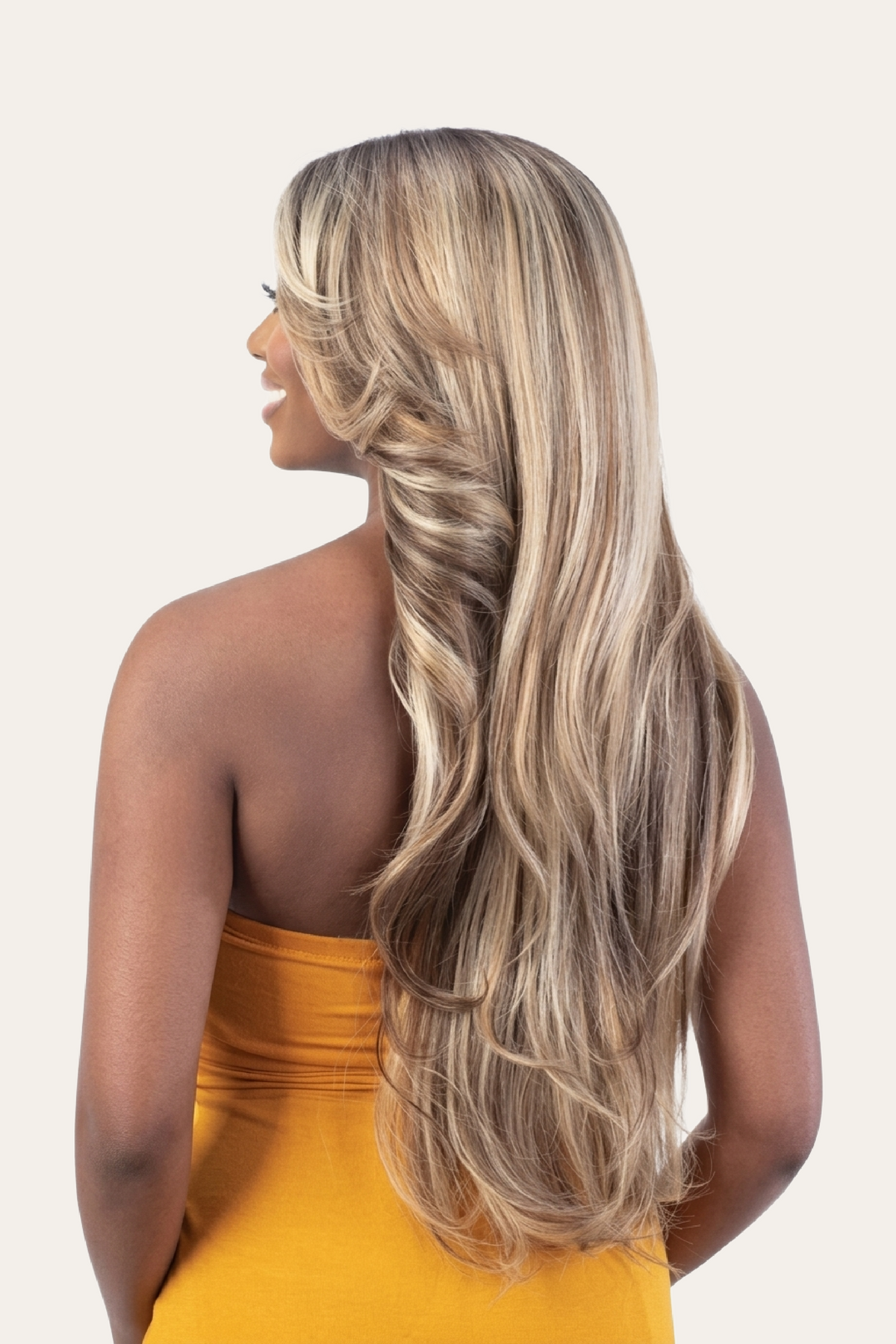 Shake N Go Bombshell Curtain Bang Lace Wig