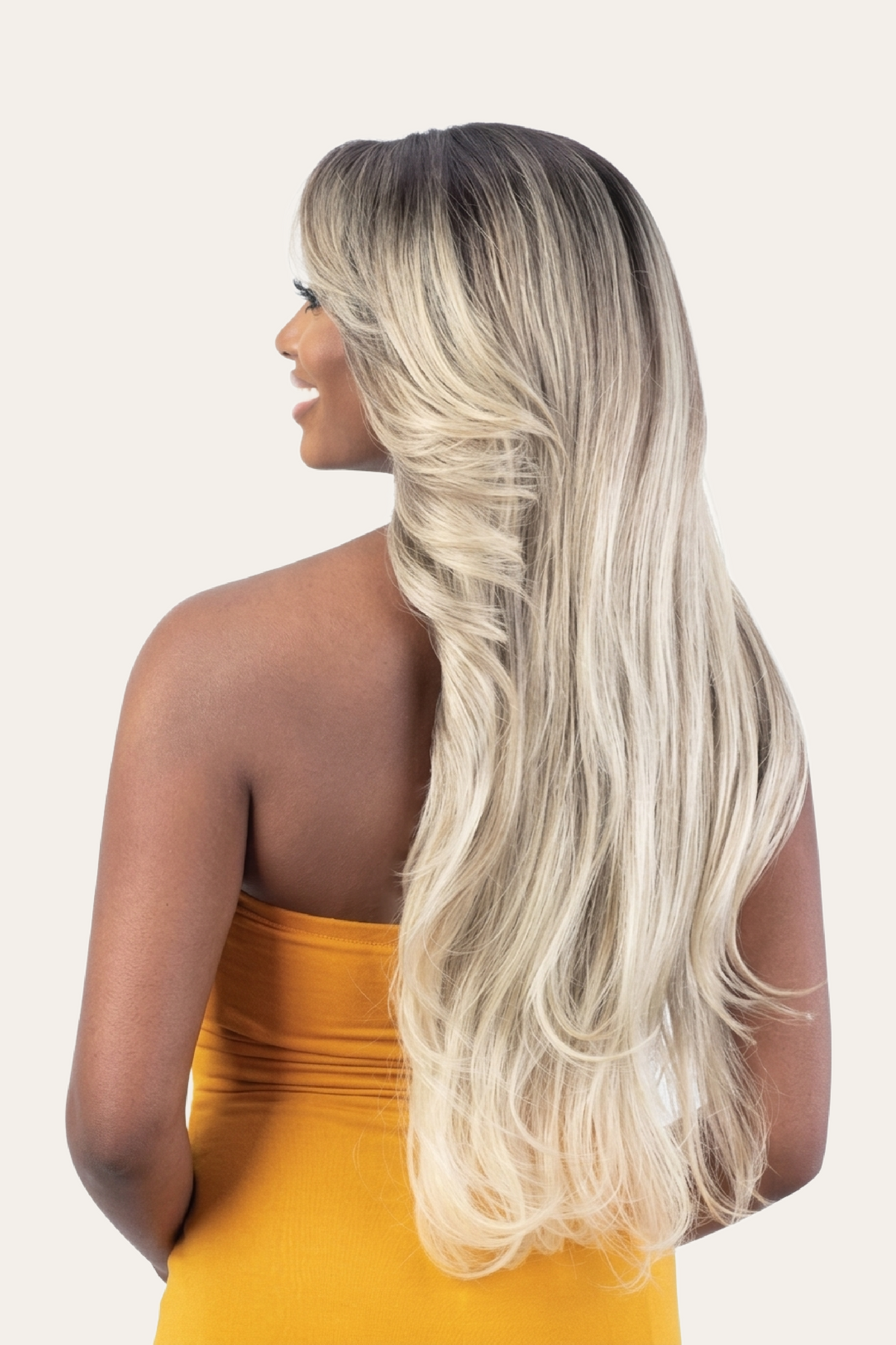 Shake N Go Bombshell Curtain Bang Lace Wig
