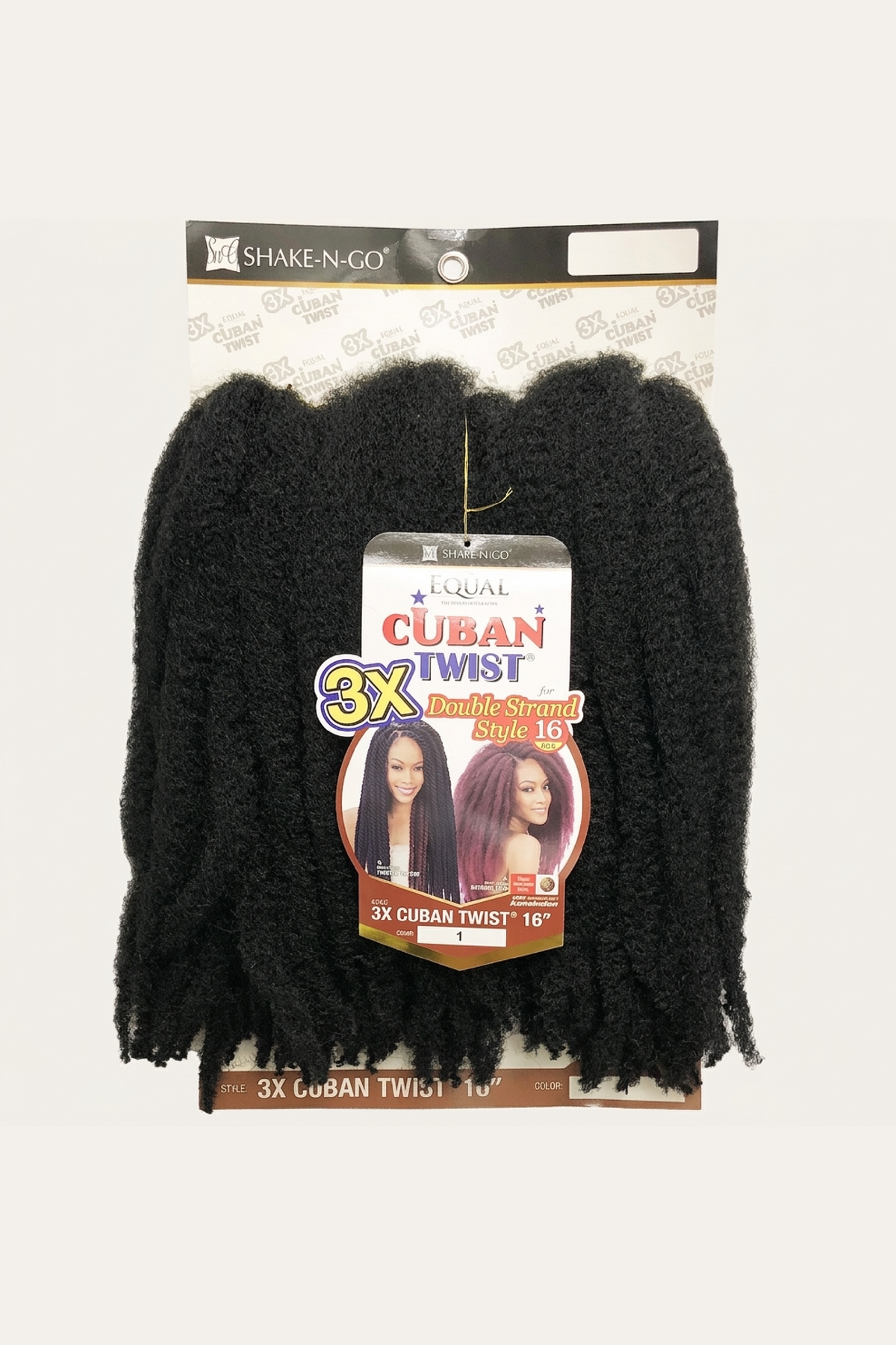 Shake-N-Go Equal Freetress 3X Cuban Twist Braid 16"