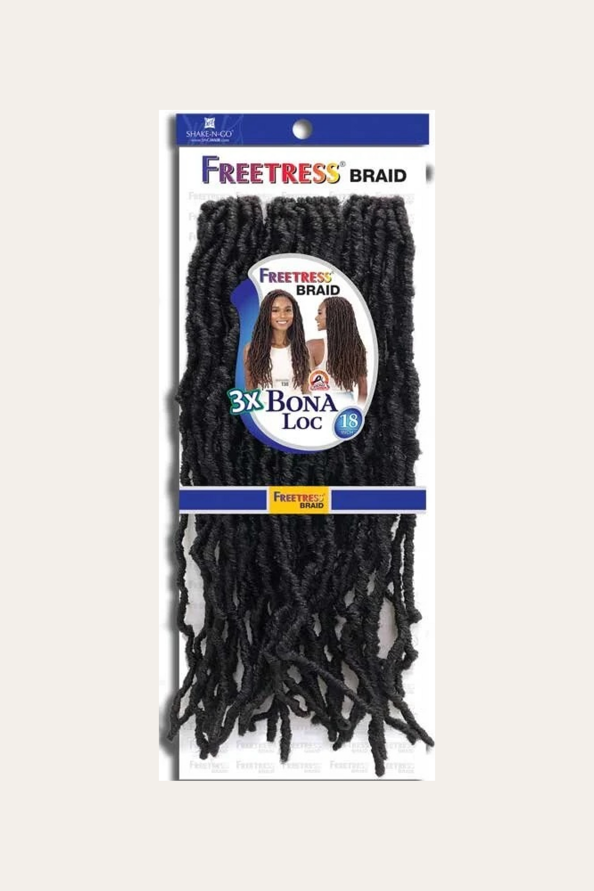 Shake N Go Freetress 3X Bona Loc 18" – Pre-Looped Crochet Braiding Hair