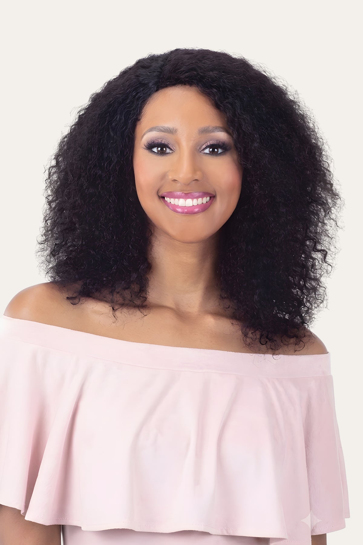 Wet & Wavy Invisible Lace Part Wig Bohemian Curl 18" - Natural