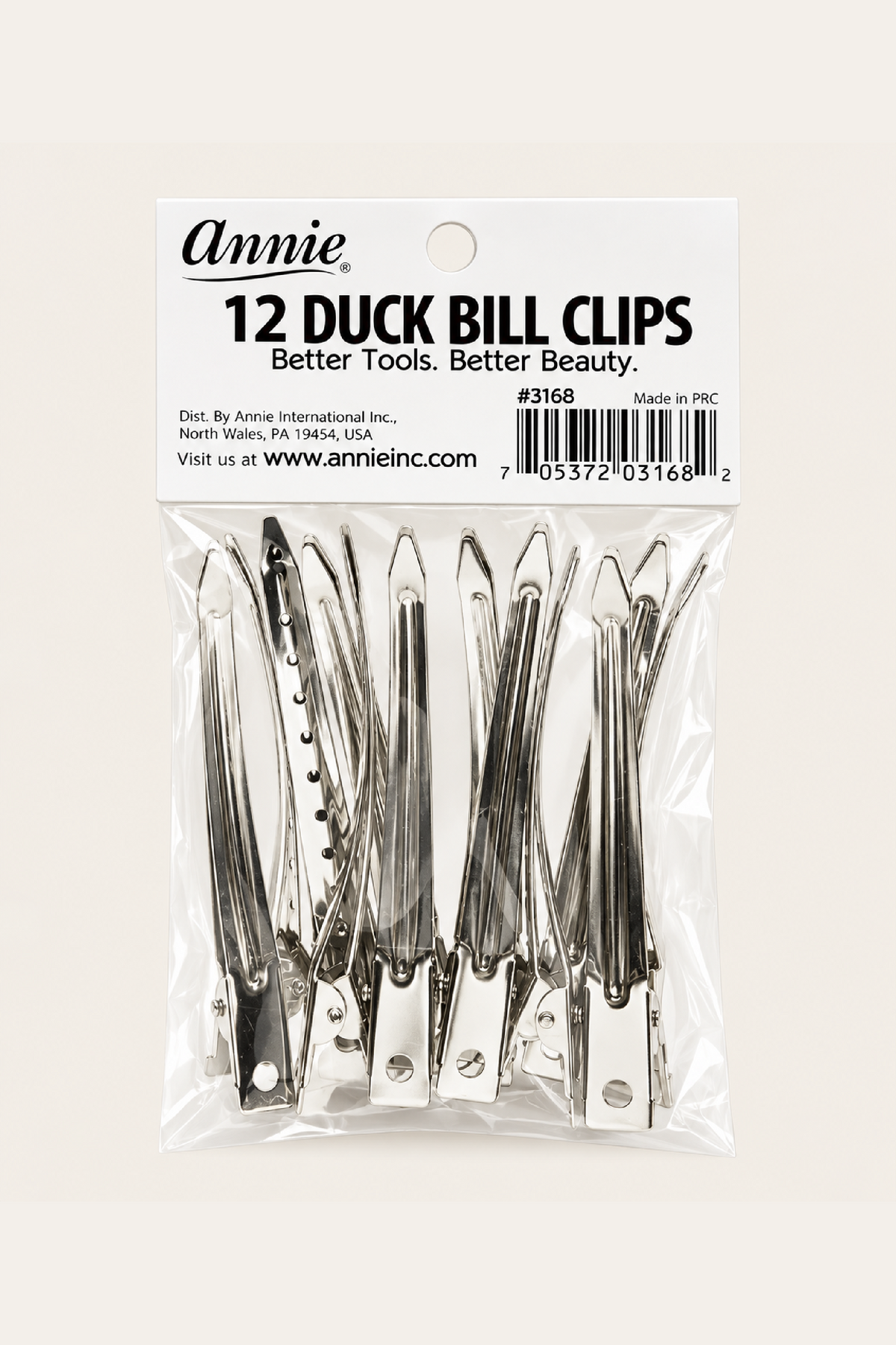 Annie 12 Duck Bill Metal Hair Clip