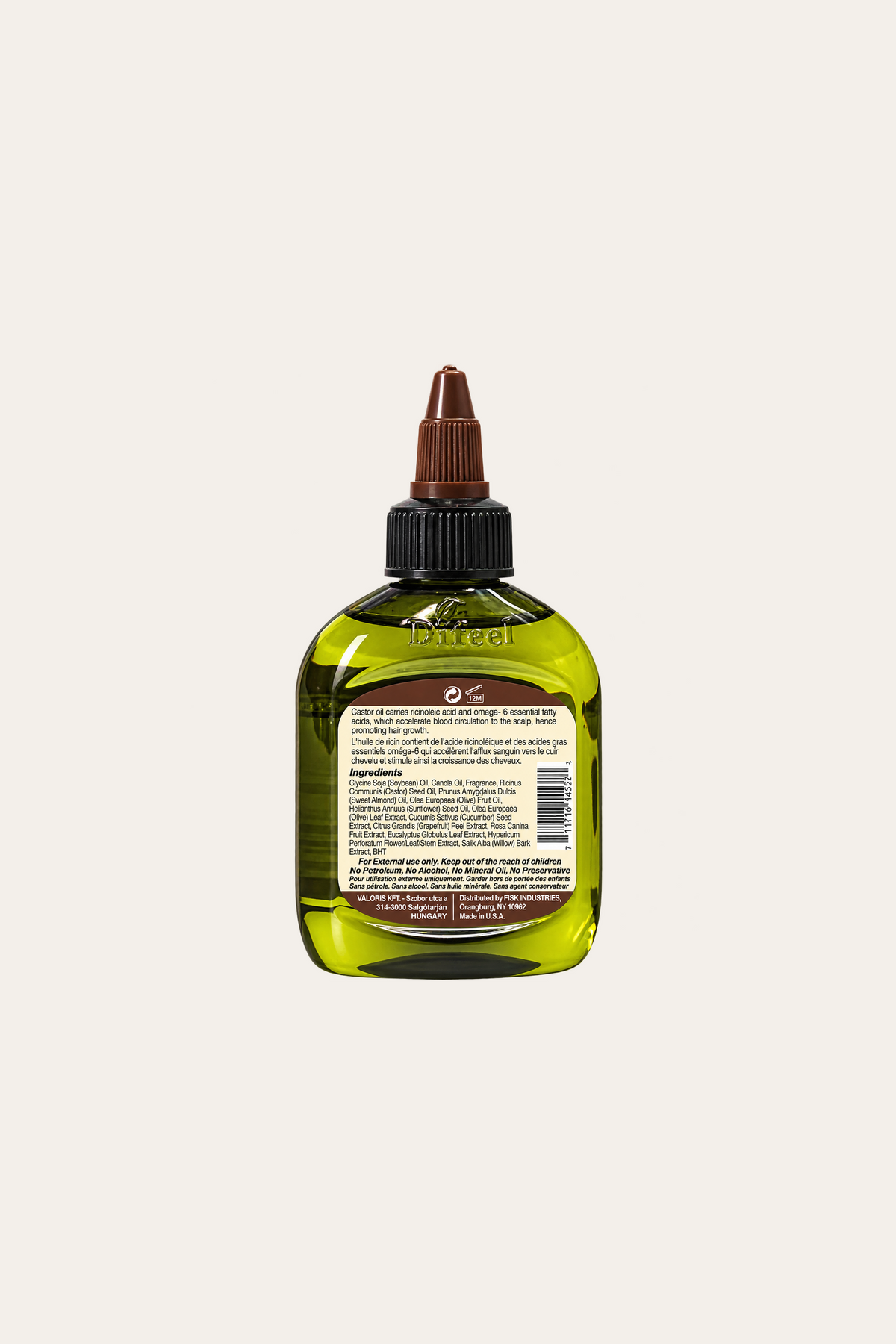 Difeel Castor Hair Oil Blend 2.5 Oz
