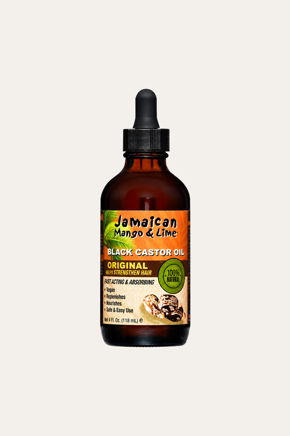 Jamaican Mango & Lime Black Castor Oil 4 Oz