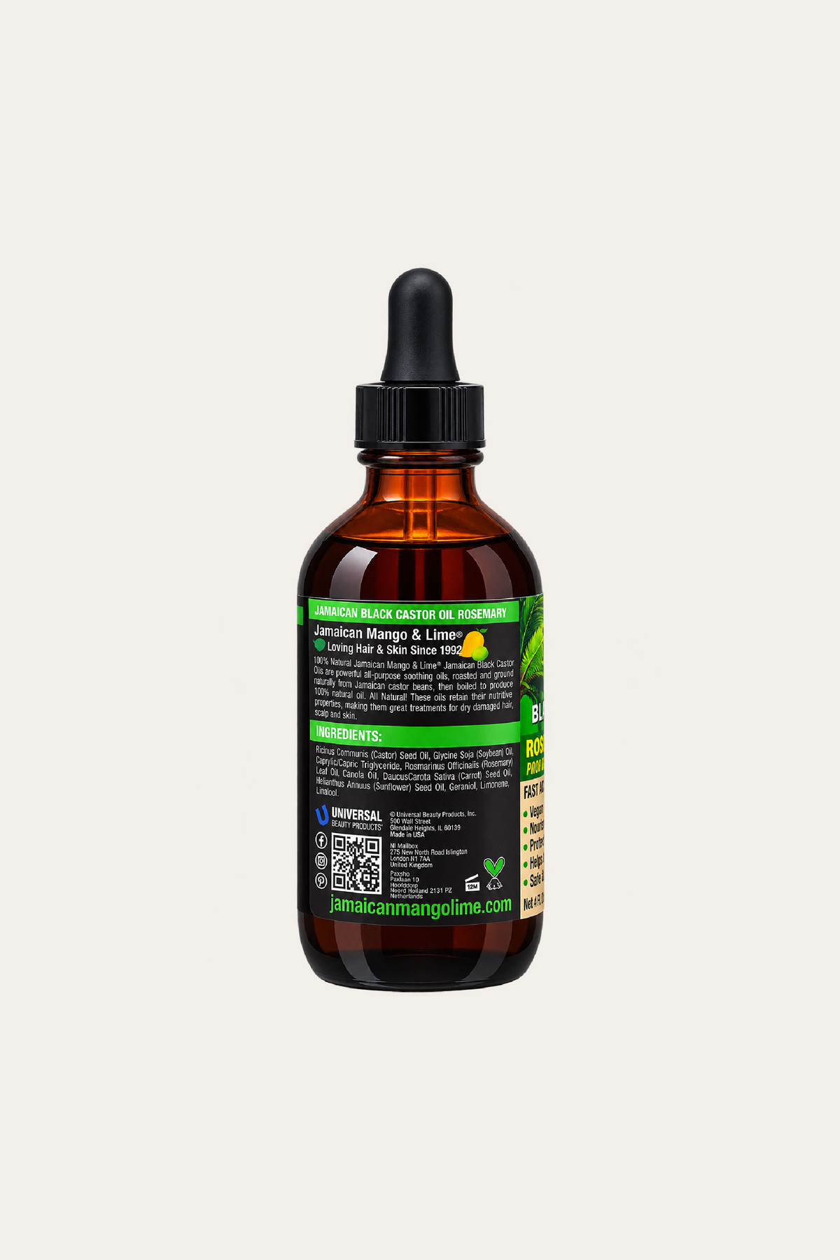 Jamaican Mango & Lime Black Castor Oil Rosemary 4 Fl Oz