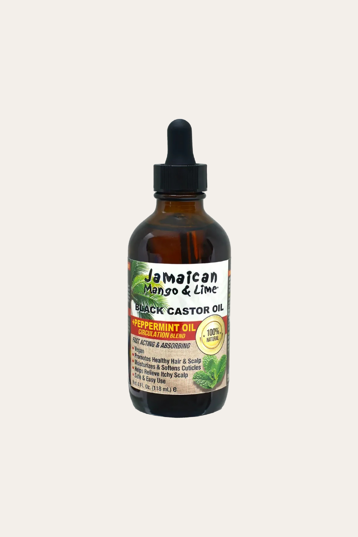 Jamaican Black Castor Oil Peppermint Oil 4 Oz