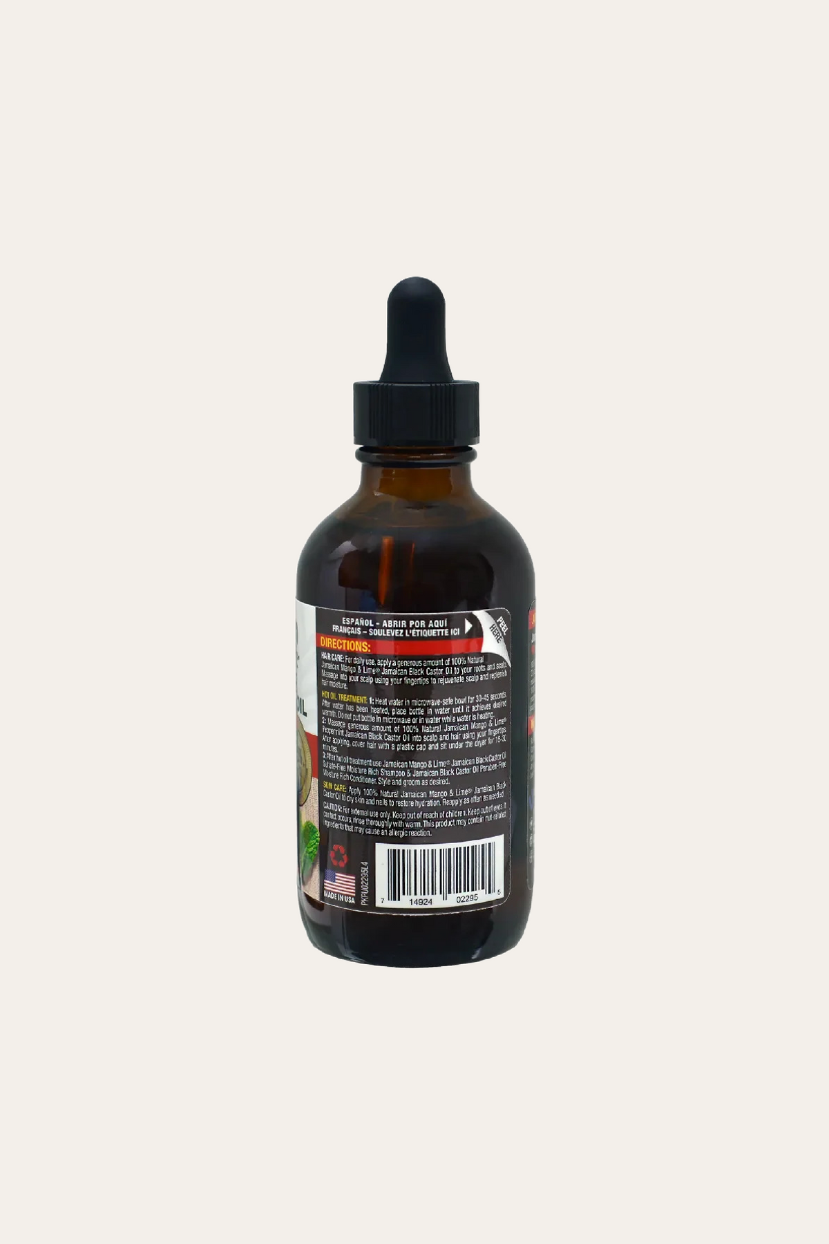 Jamaican Black Castor Oil Peppermint Oil 4 Oz
