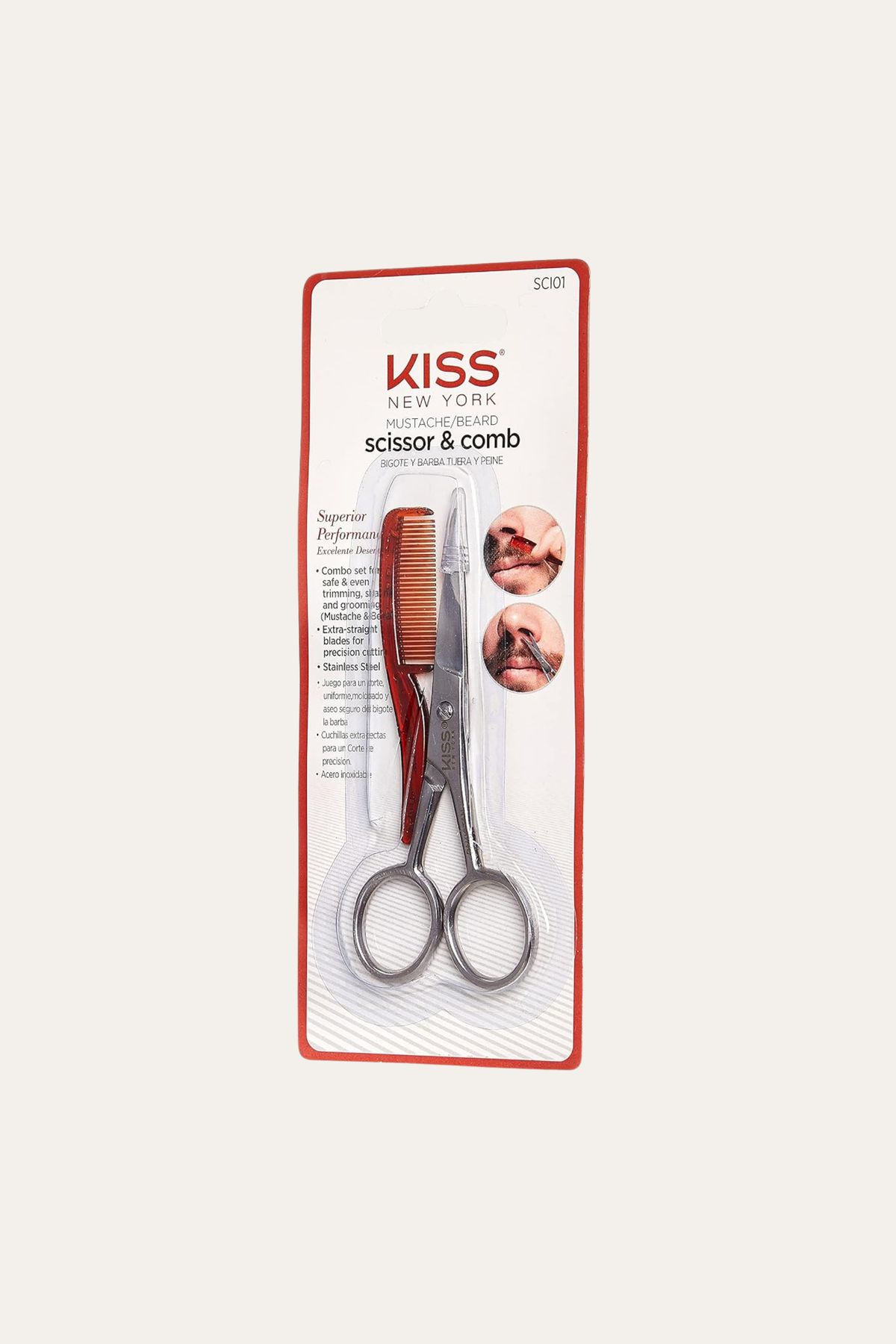 Kiss Mustache Scissors Combo Set
