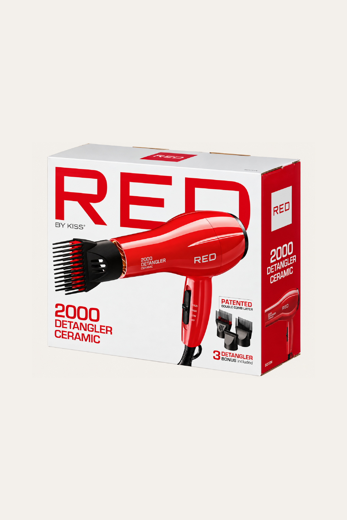 Red by Kiss 2000 Detangler Ceramic Hair Dryer