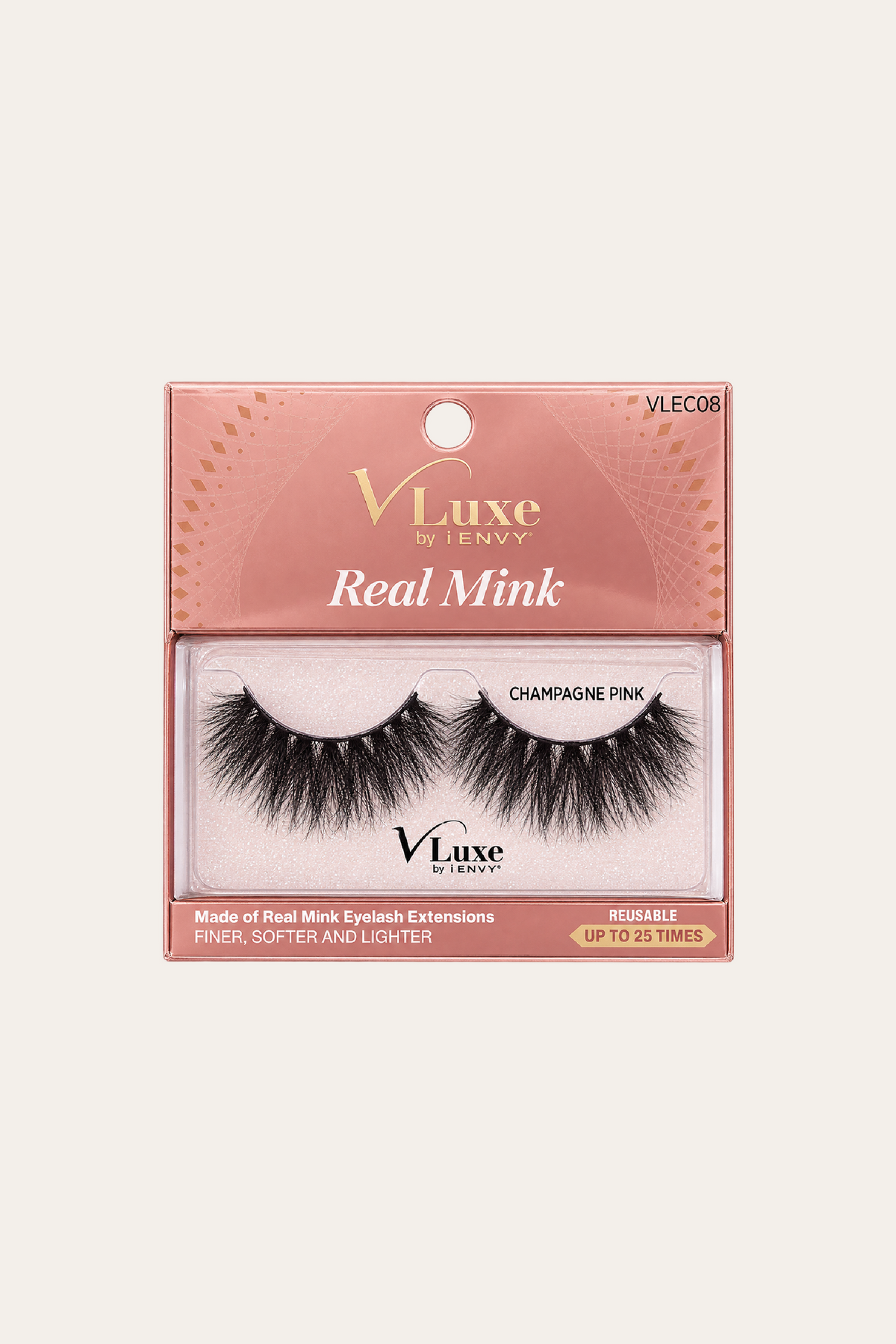 KISS V Luxe by i-Envy Real Mink Eyelashes Extension (Champagne Pink)