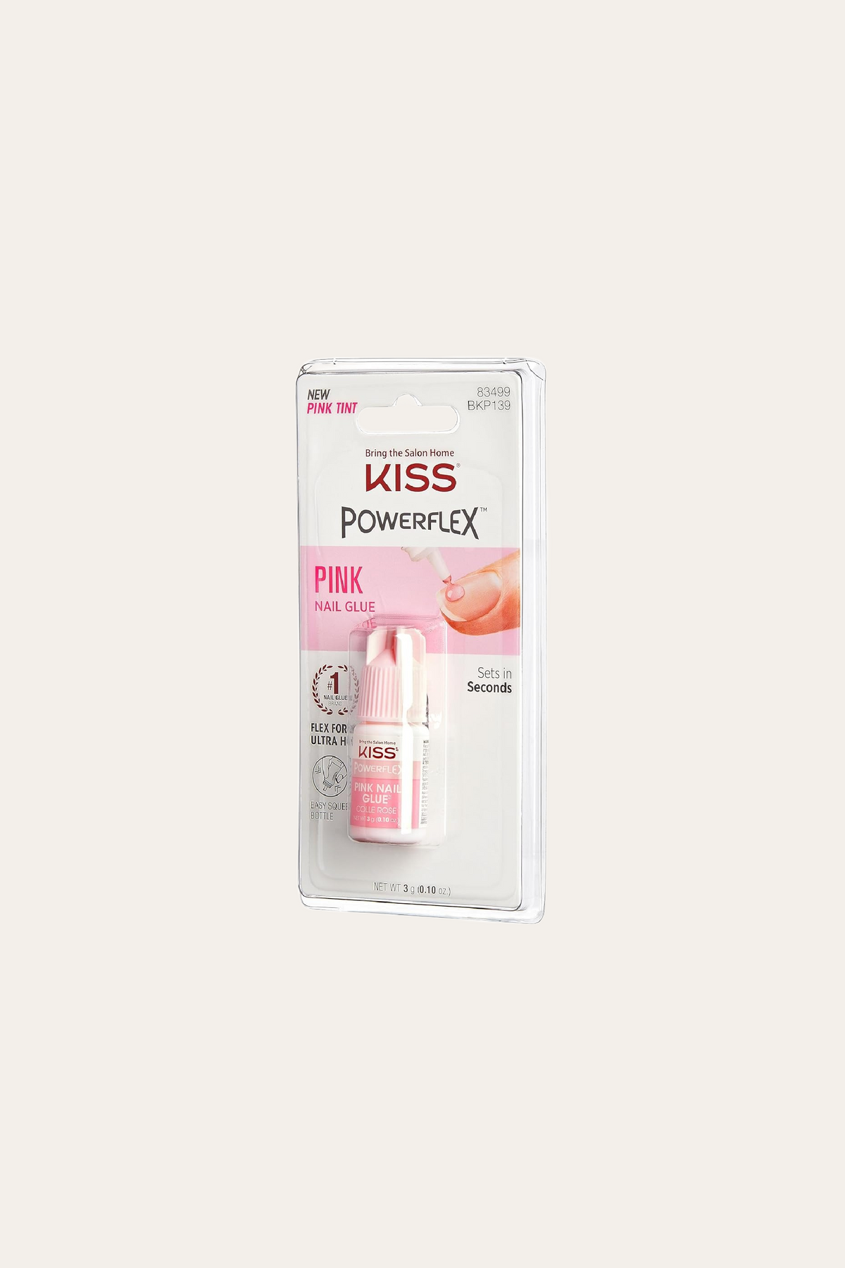 Kiss Powerflex Nail Glue Pink Tint 0.10 Oz