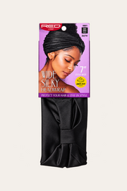 Kiss Red Wide Silky Dry Fit Headwrap - Black