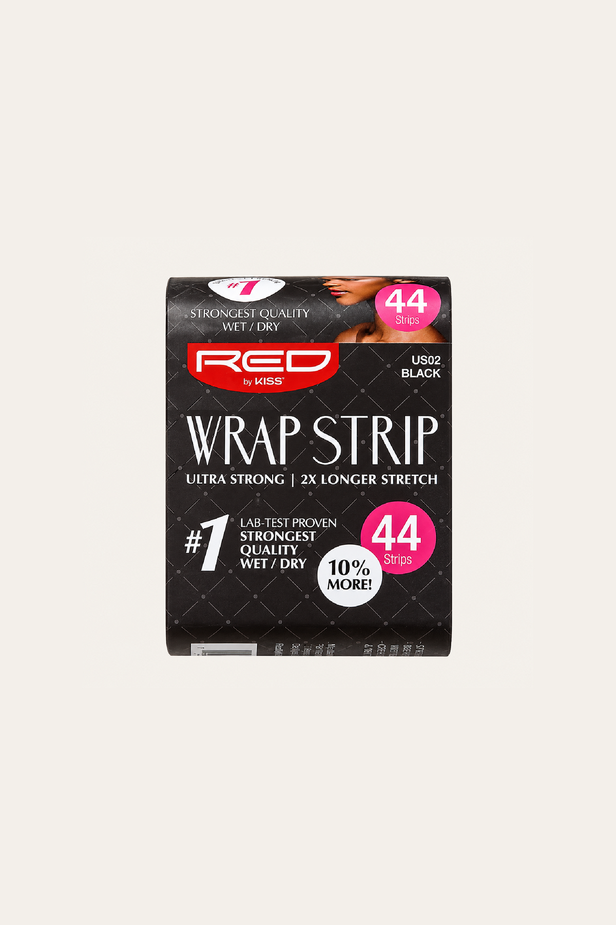 KISS Red Wrap Strips Black 3.5 In
