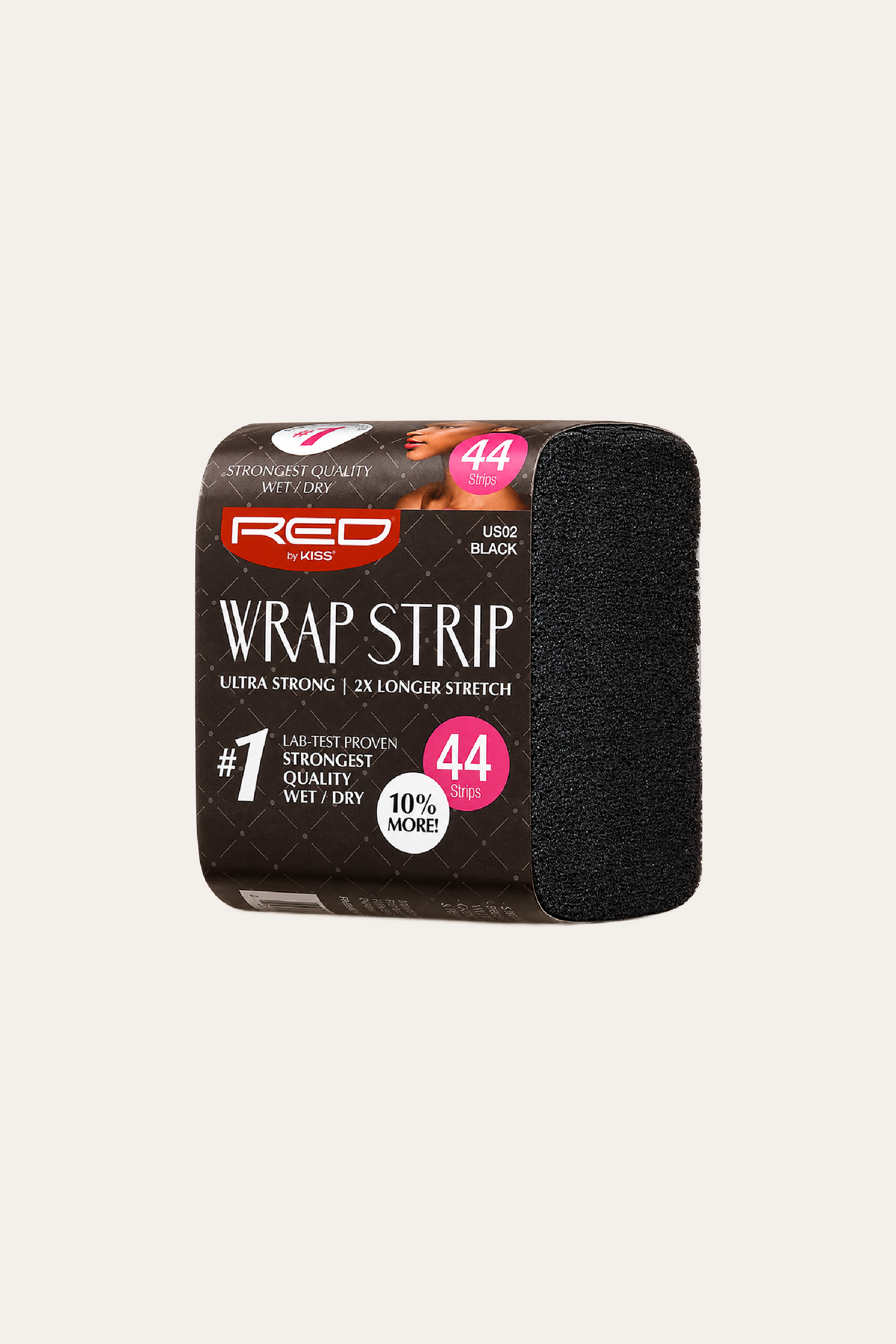 KISS Red Wrap Strips Black 3.5 In
