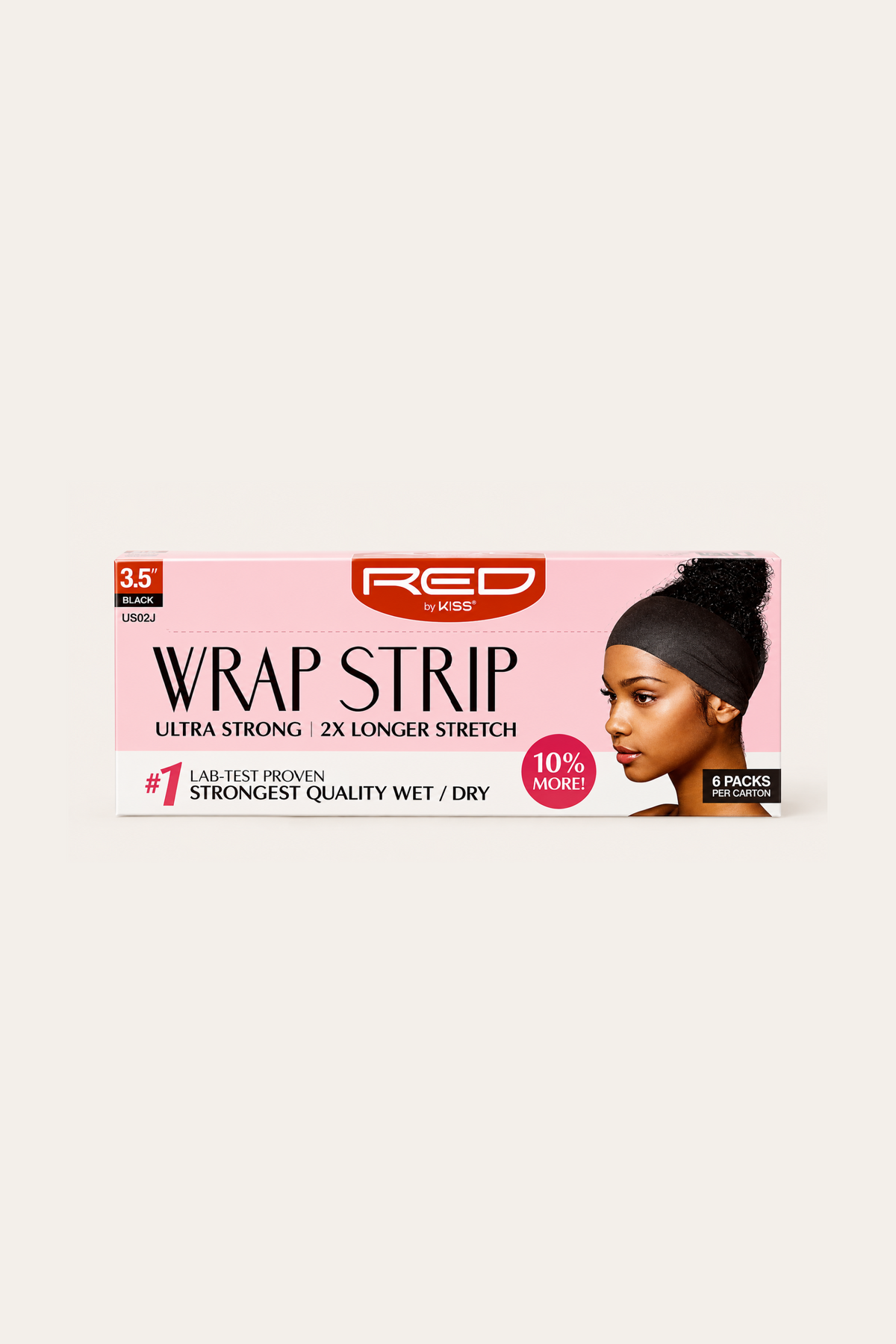 KISS Red Wrap Strips Black 3.5 In