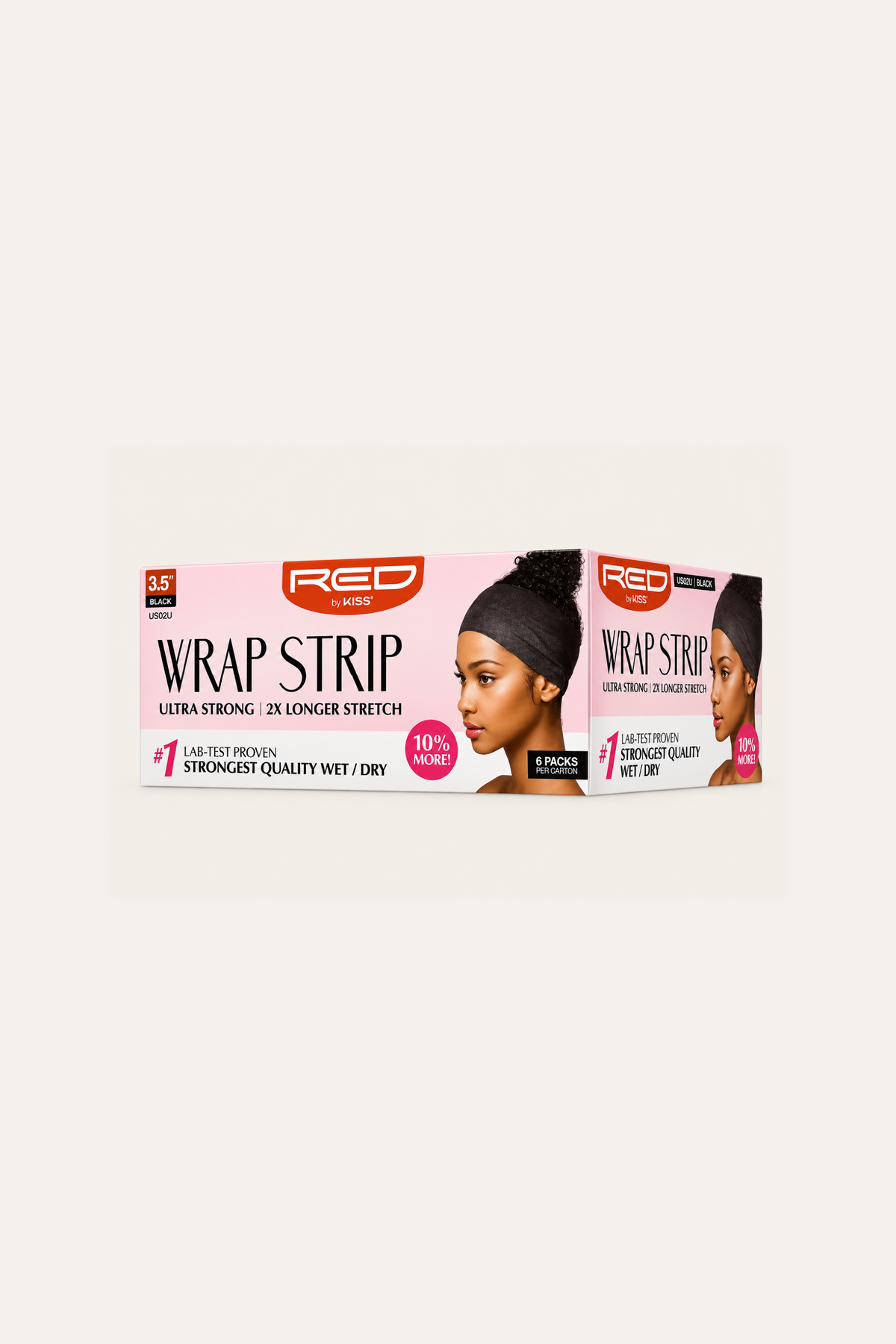 KISS Red Wrap Strips Black 3.5 In