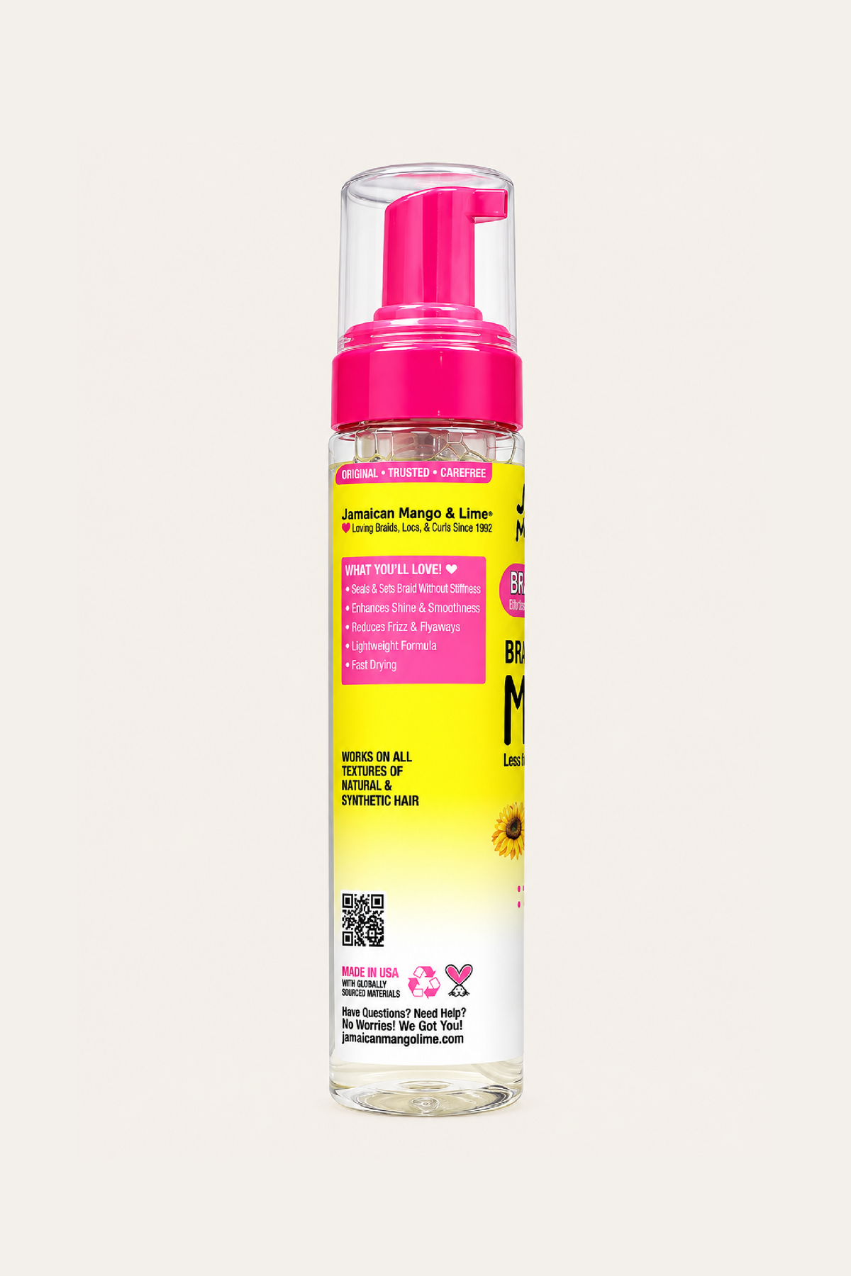 Jamaican Mango Lime Braid Your Way Braiding Setting Mousse 8 Oz