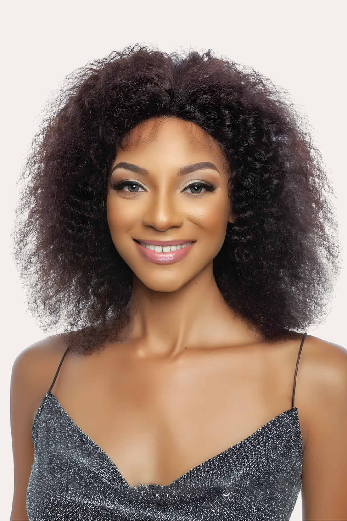 Mane Concept Hand-Tied Wig Kinky Curly 14" Natural Beauty