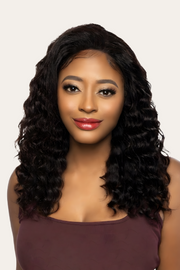 Mane Concept Ear-to-Ear Hand-Tied Deep Wave Wig 18"