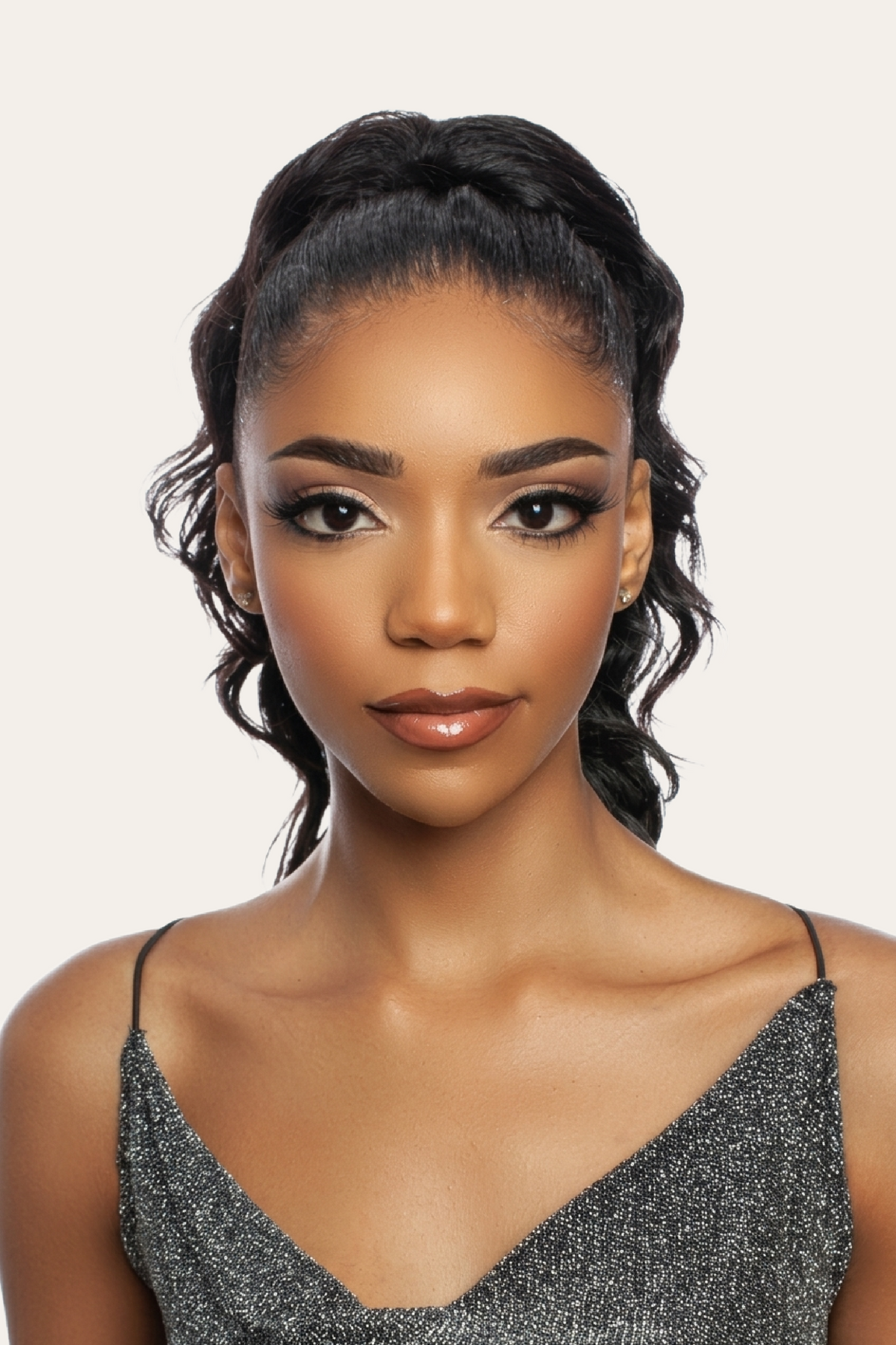 Mane Concept 100% Human Hair Loose Deep Drawstring Ponytail 16"