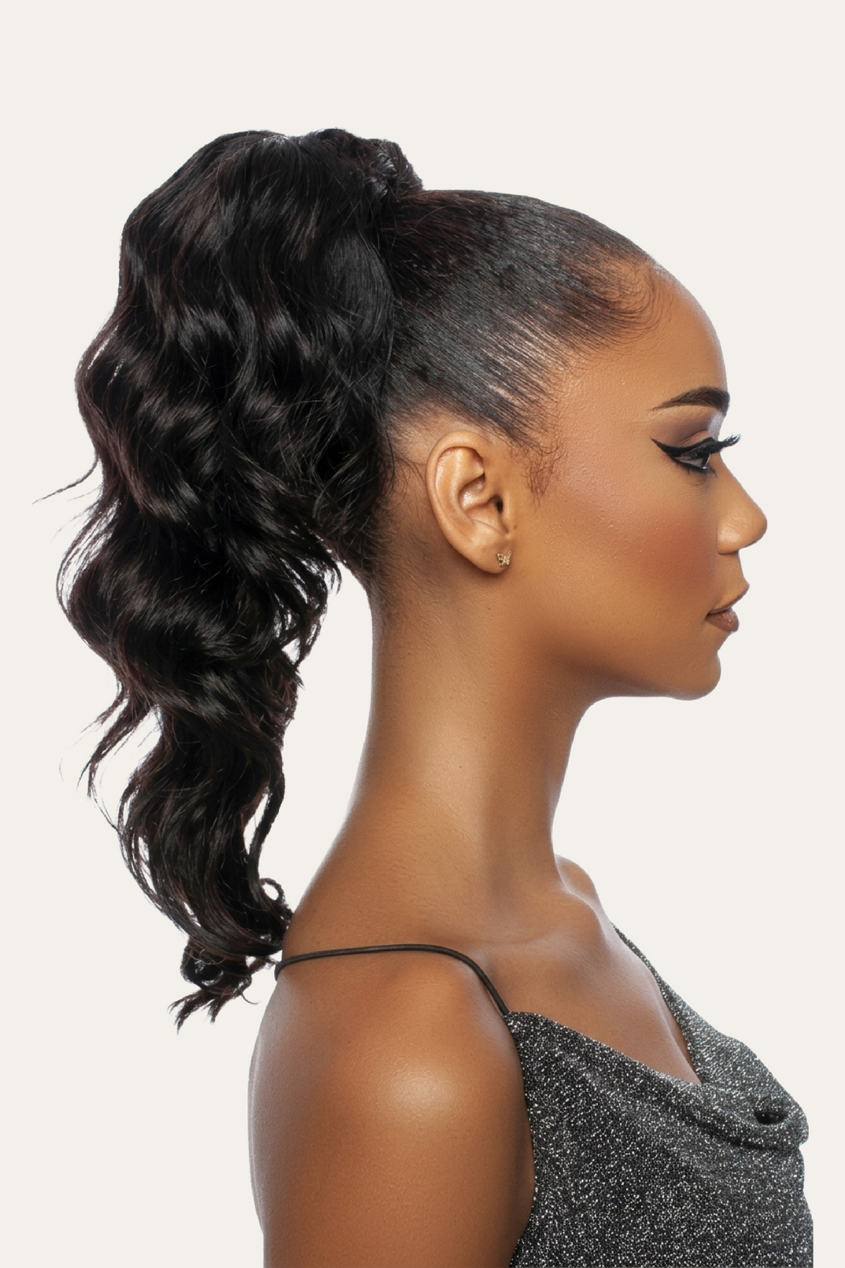 Mane Concept 100% Human Hair Loose Deep Drawstring Ponytail 16"