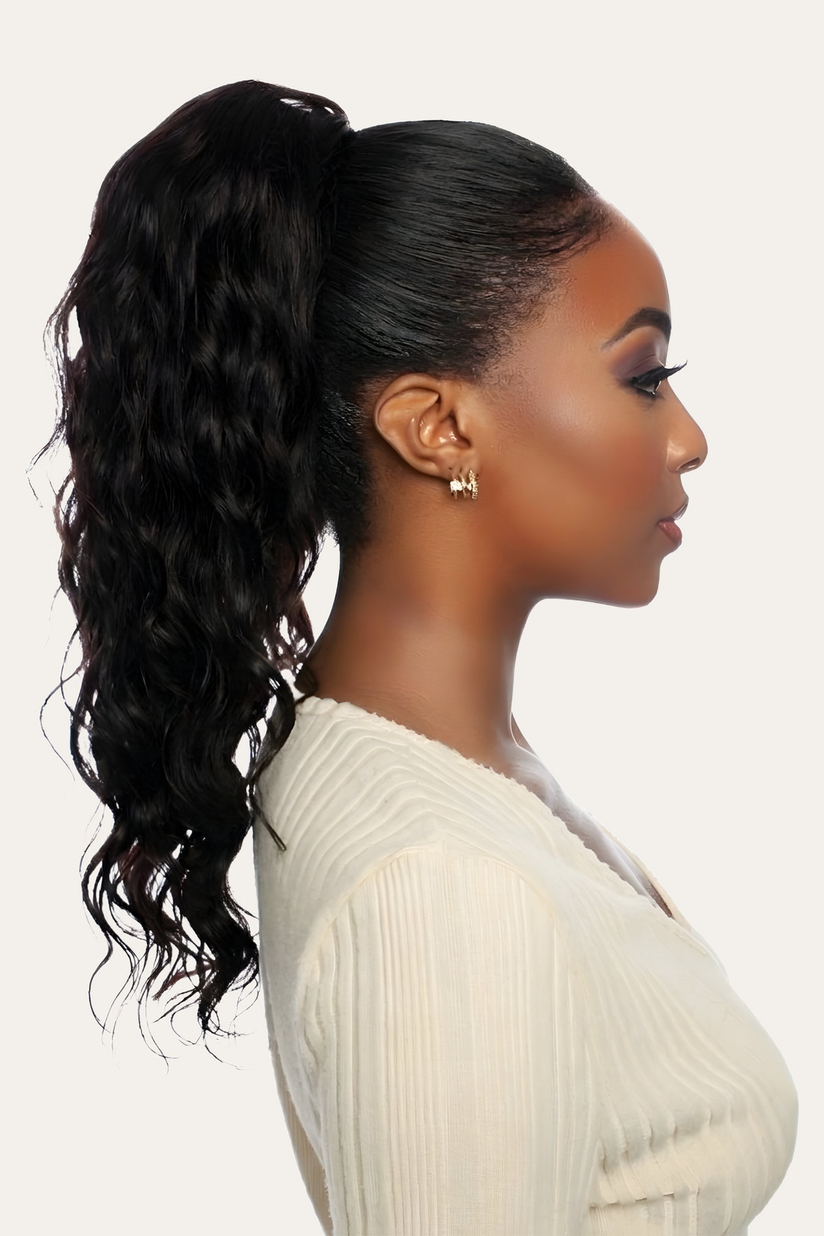 Mane Concept 100% Human Hair Loose Deep Drawstring Ponytail 20"