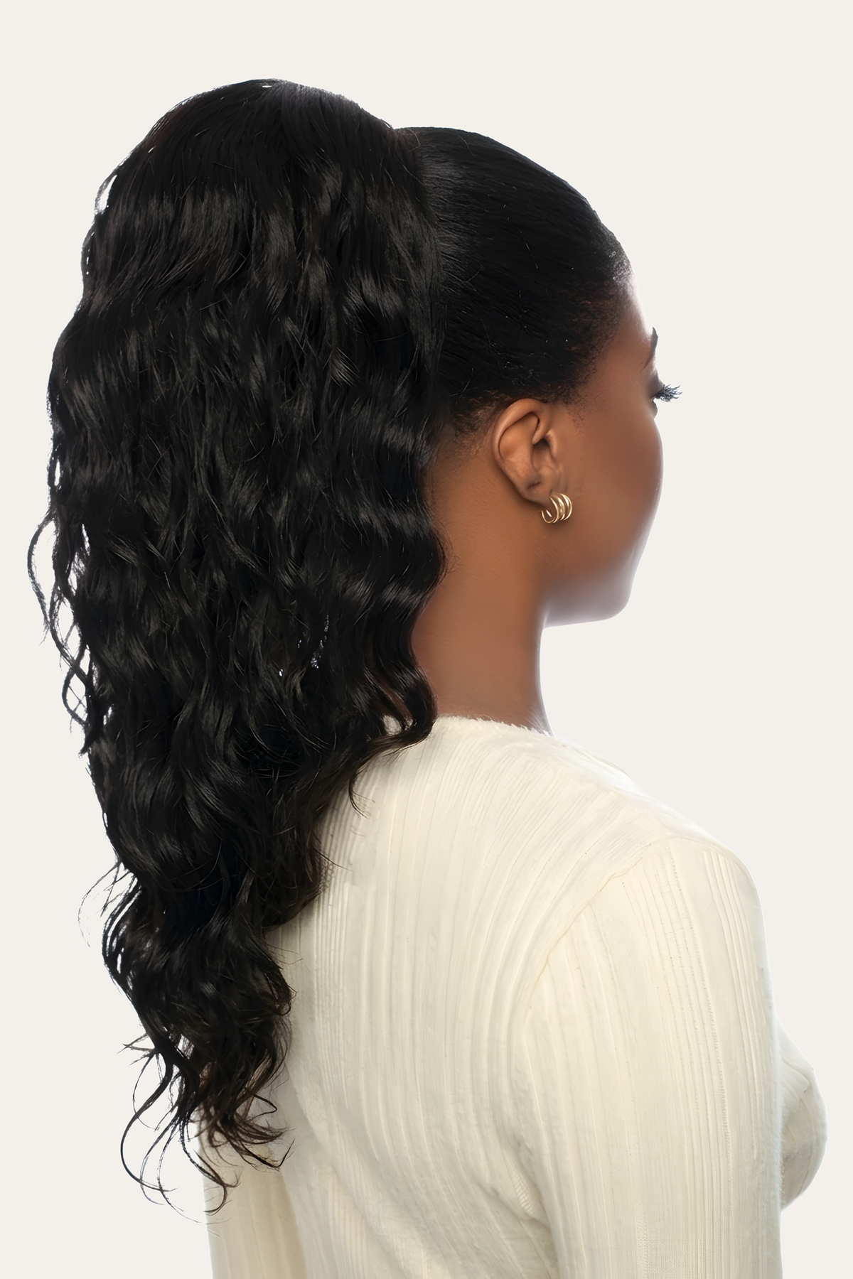 Mane Concept 100% Human Hair Loose Deep Drawstring Ponytail 20"