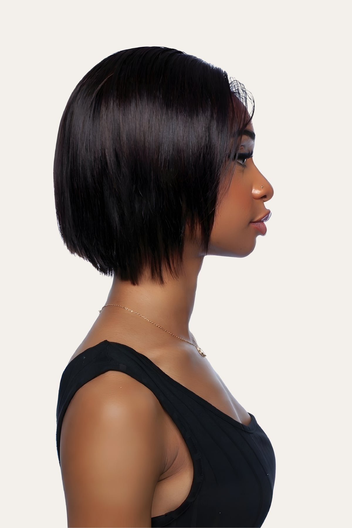 Mane Concept Ear-to-Ear Hand-Tied Straight Bob Wig 10"
