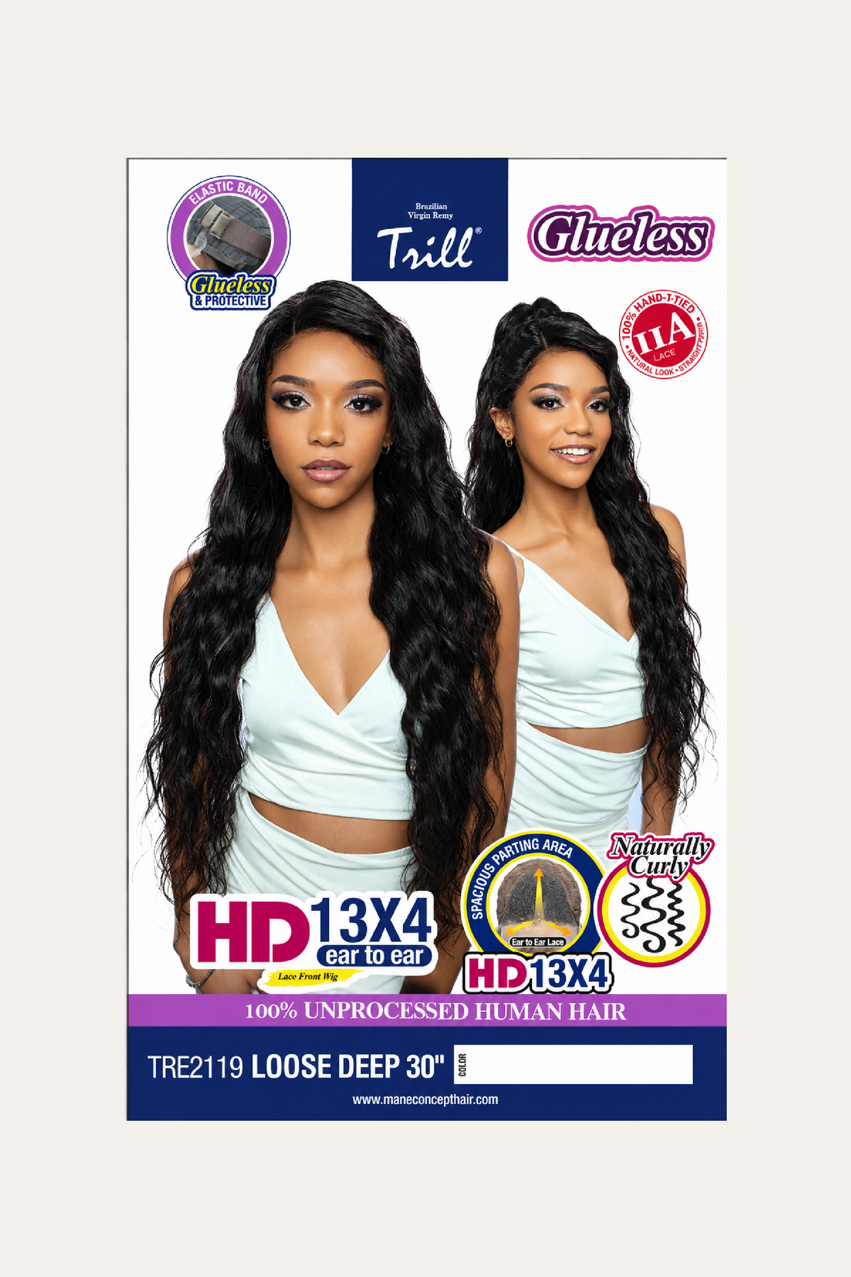 Mane Concept Trill 11A HD 13X4 EAR TO EAR LOOSE DEEP WAVE 30"