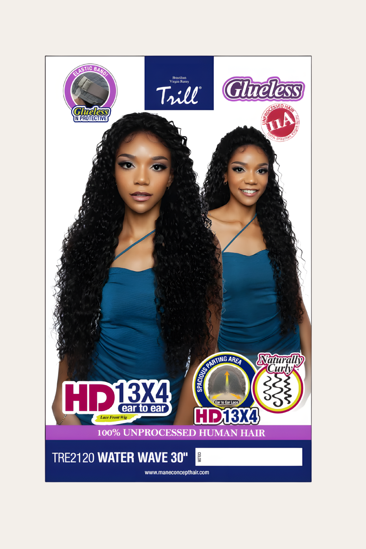Mane Concept Lace Front Wig Water Wave 30”