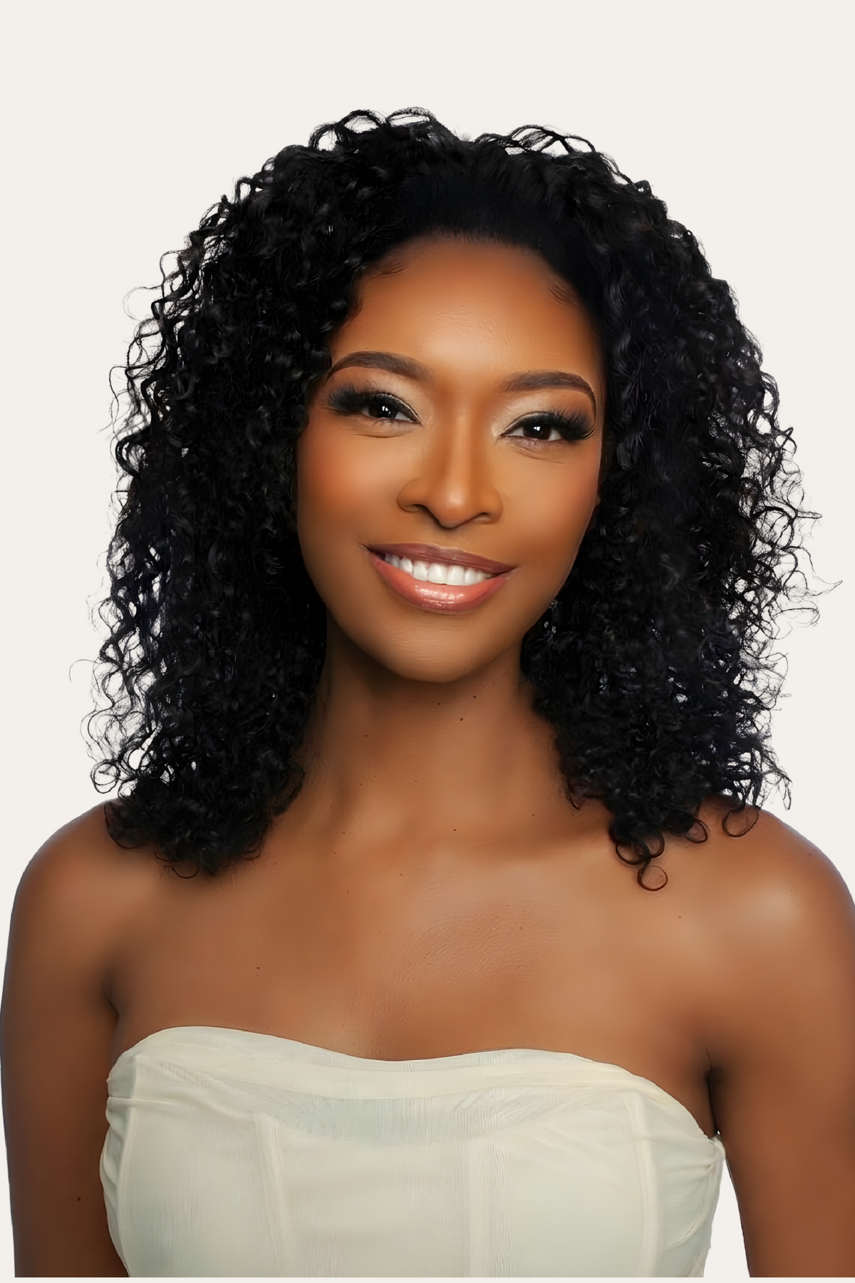 Burmese Curl 18” Human Hair Versatile Half Wig
