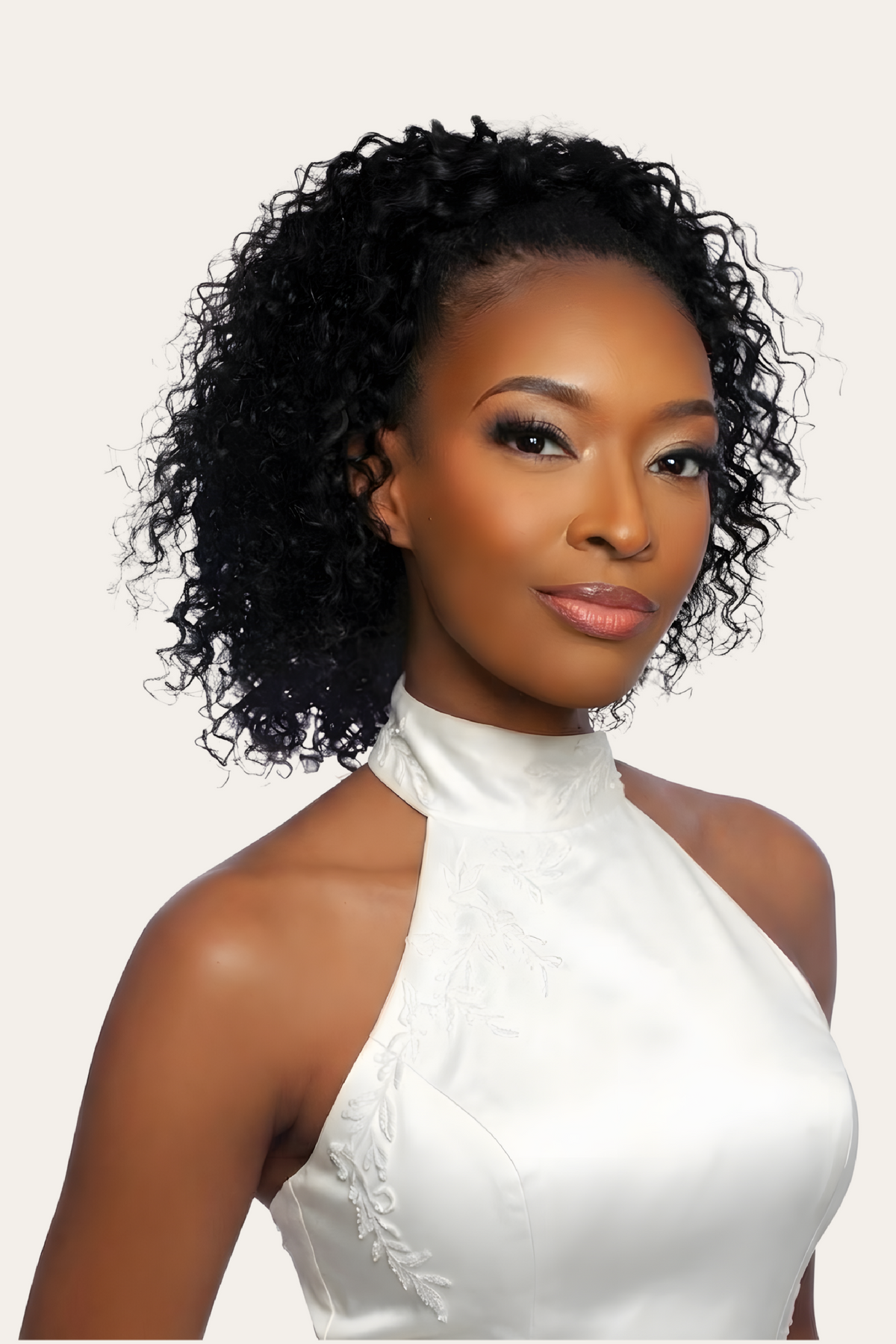 Burmese Curl 18” Human Hair Versatile Half Wig