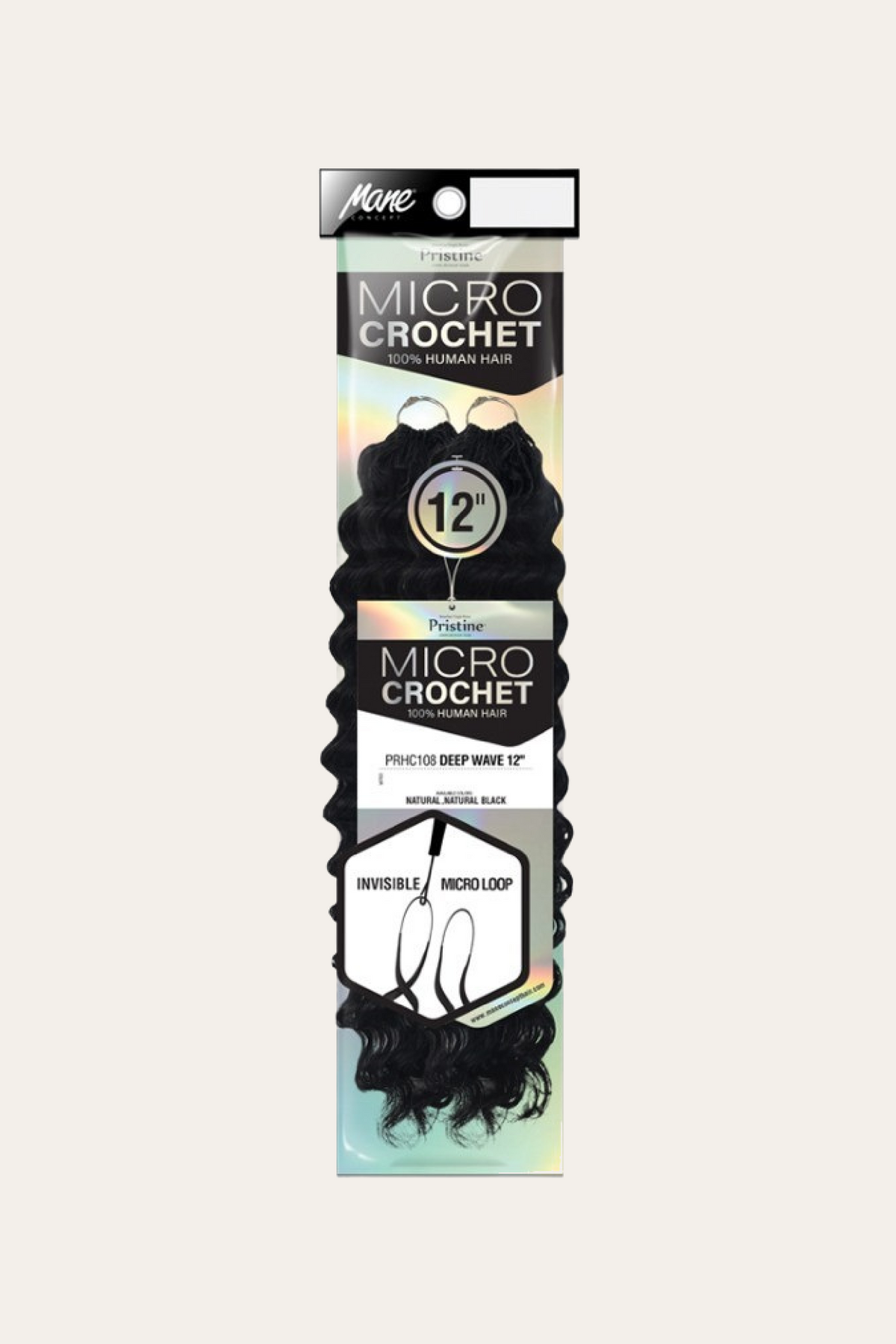 Mane Concept Feather Micro Crochet - Deep Wave 12"