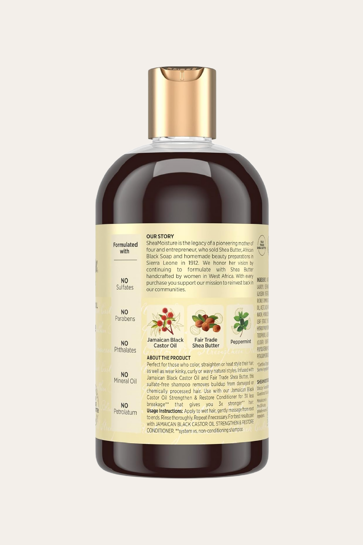 Shea Moisture Jamaican Black Castor Oil Strengthen & Restore Shampoo 13 Oz