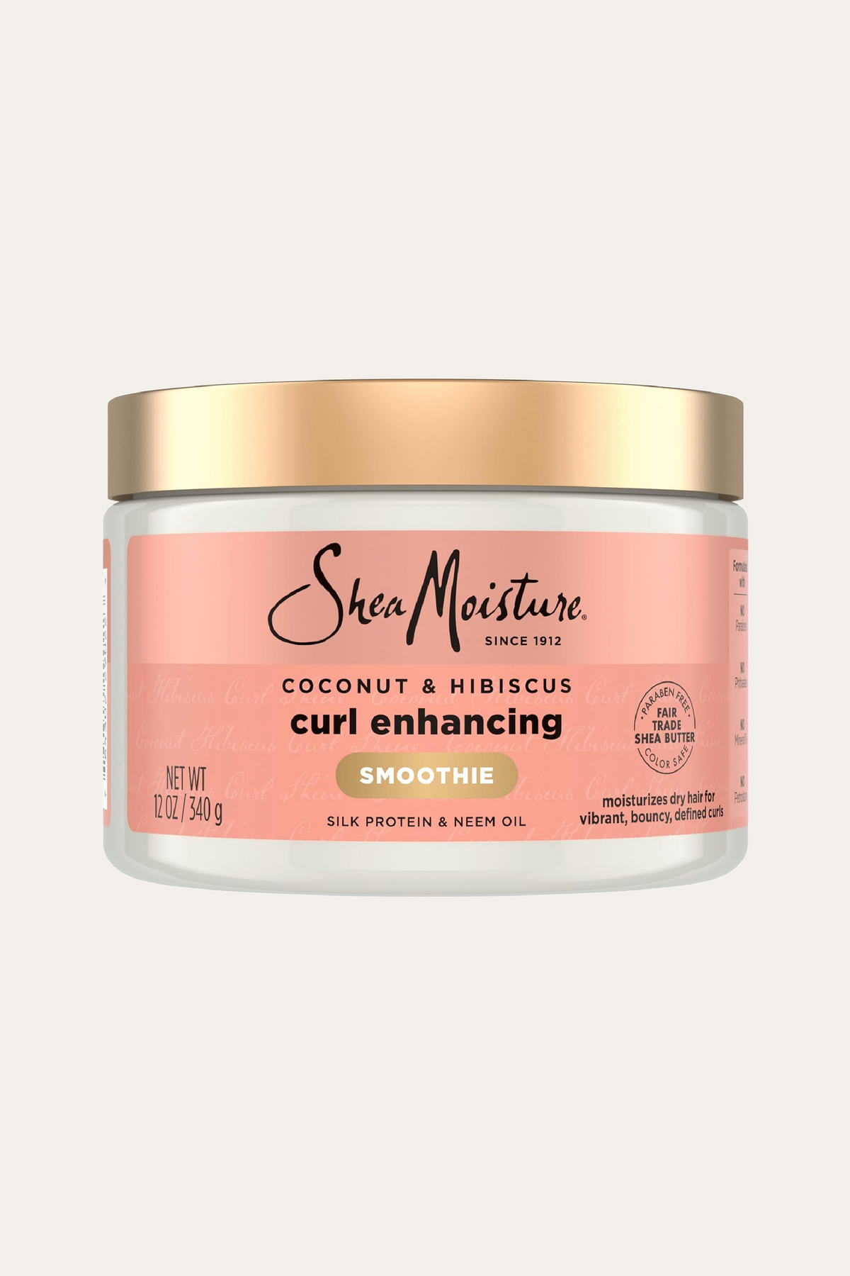 SheaMoisture Coconut & Hibiscus Curl Enhancing Smoothie Hair Cream 12 Oz