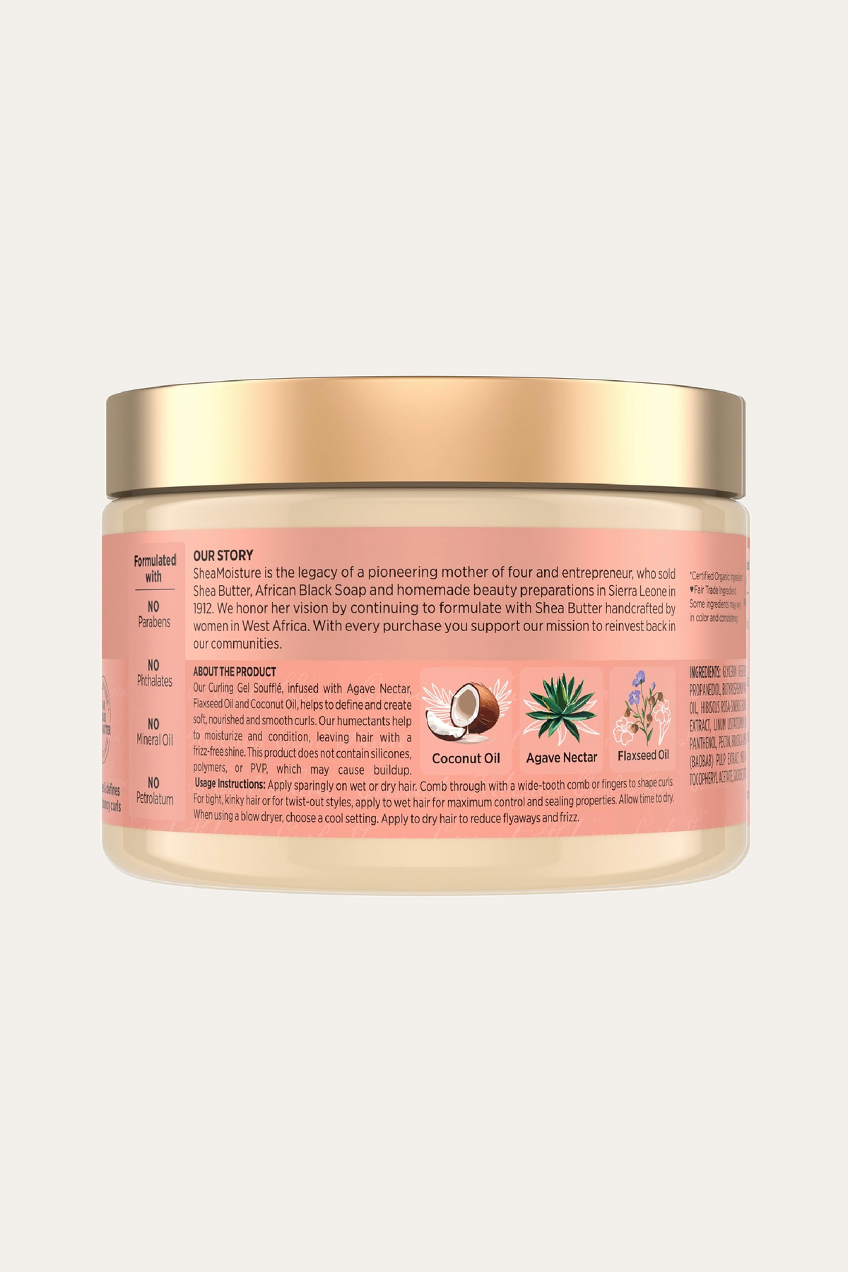 SheaMoisture Coconut & Hibiscus Curling Gel Souffle 12 Oz