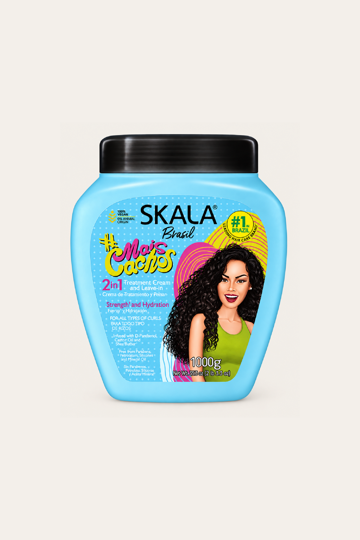 Skala Brasil Mais Cachos 2-in-1 Treatment Cream and Leave-in 35.2 Oz