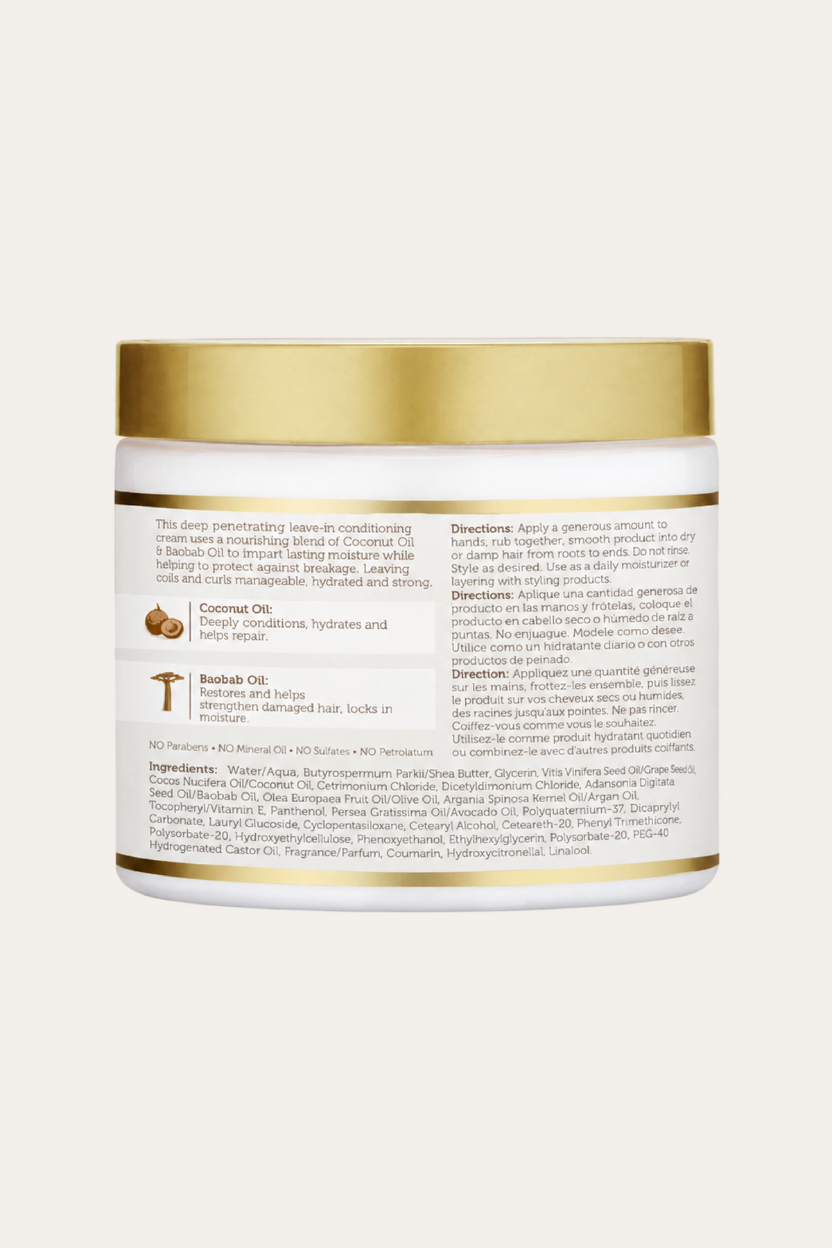 African Pride Moisture Miracle Coconut Oil & Baobab Oil Leave In Cream