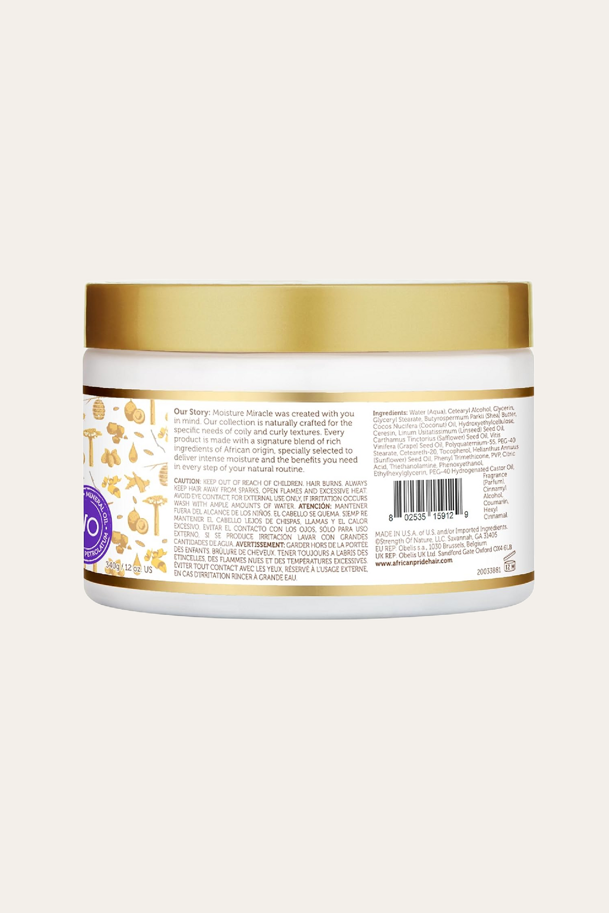 African Pride Moisture Miracle Curling Cream 12 Oz