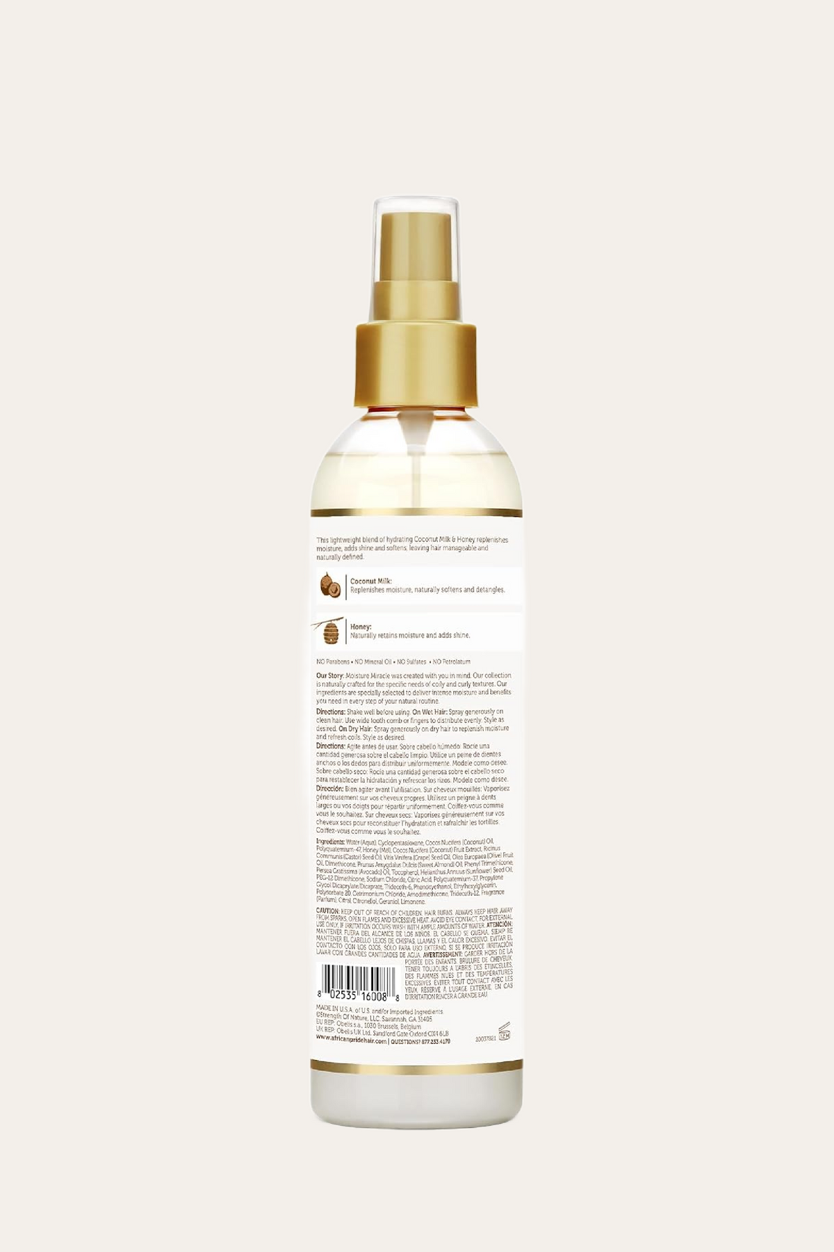 African Pride Moisture Miracle Leave-In Conditioner Spray 8 Oz