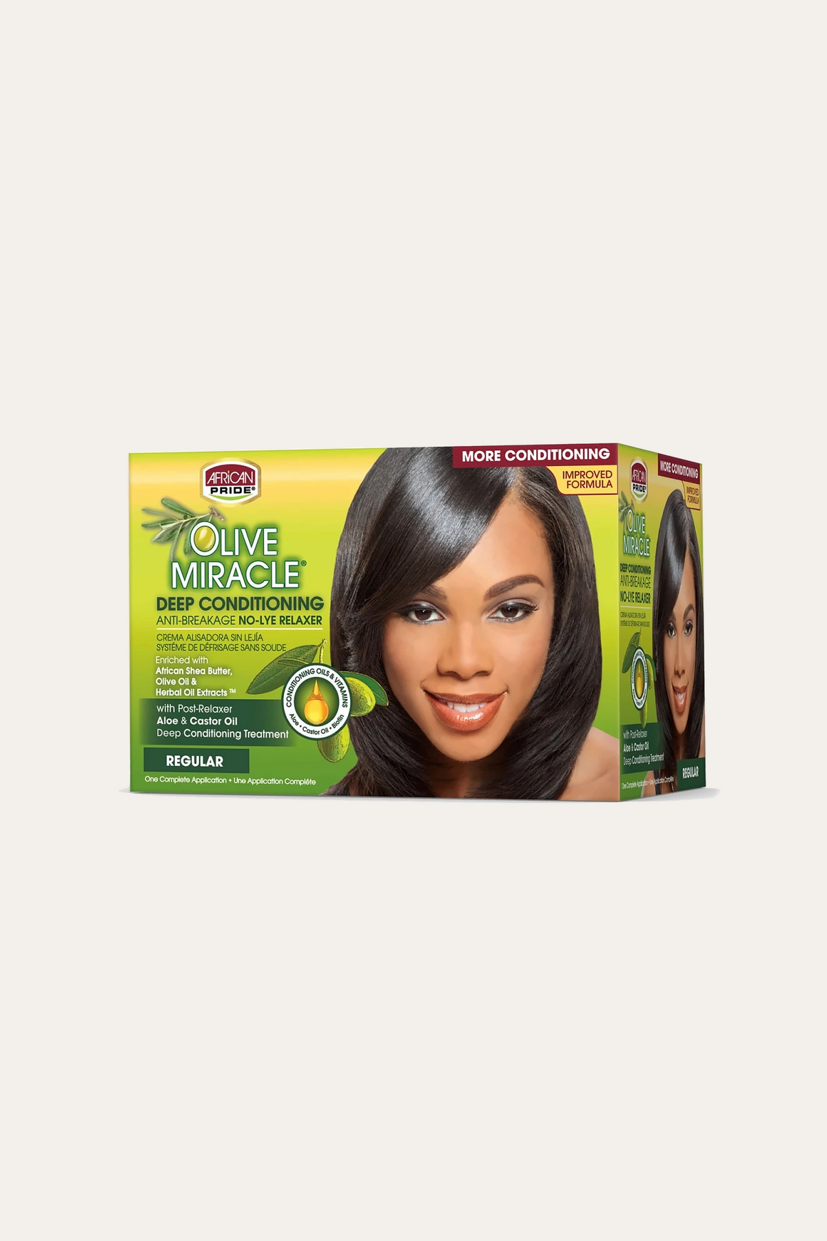 African Pride Olive Miracle Deep Conditioning Anti Breakage Relaxer Hair Kit