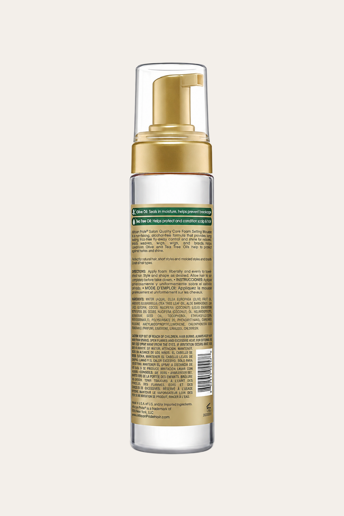 African Pride Olive Miracle  Foam Mousse 8.5 Oz