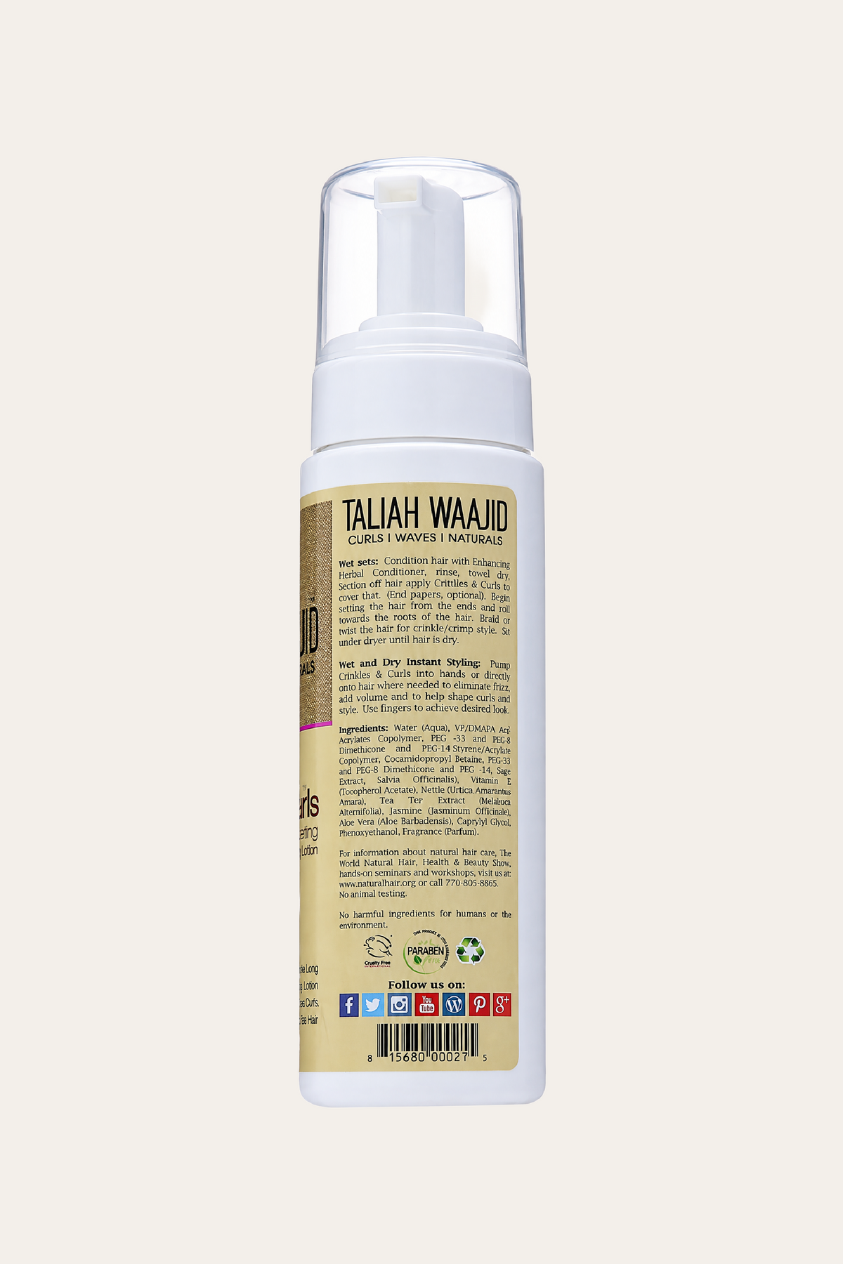 Taliah Waajid Crinkles & Curls Styling Lotion 8 Oz