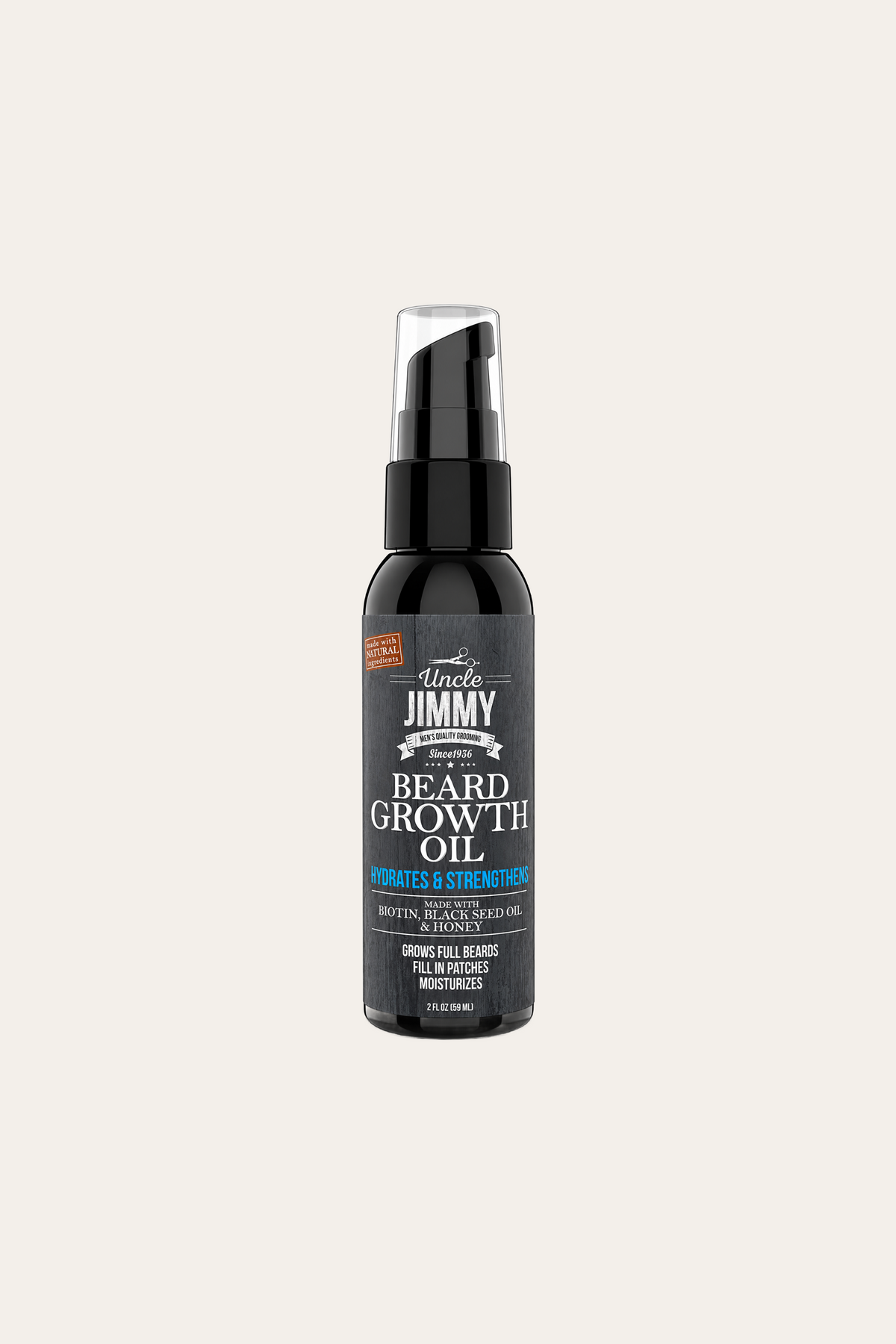 Uncle Jimmy Beard Growth Oil 2 Oz