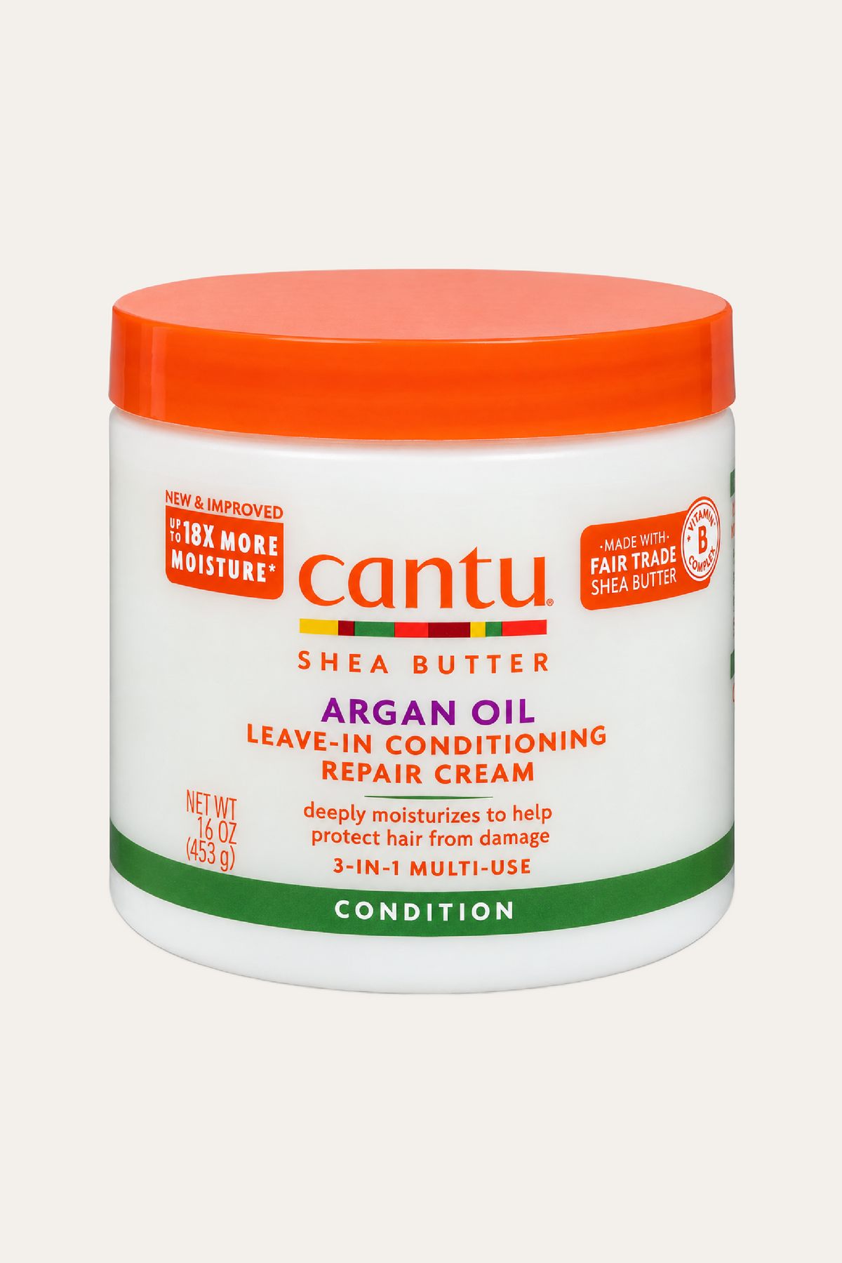 Cantu Argan Oil Leave in Conditioning Repair Cream, 16 Oz
